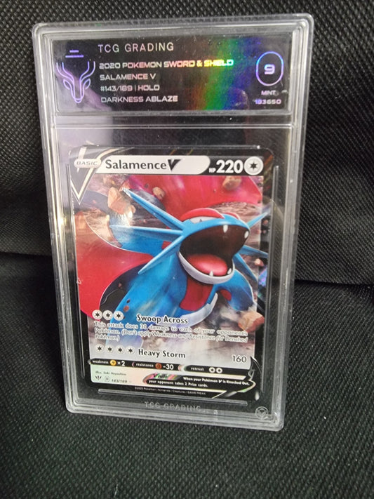 Salamence V 143/189 Darkness Ablaze Pokemon TCG MNT 9 Mint Ultra Rare