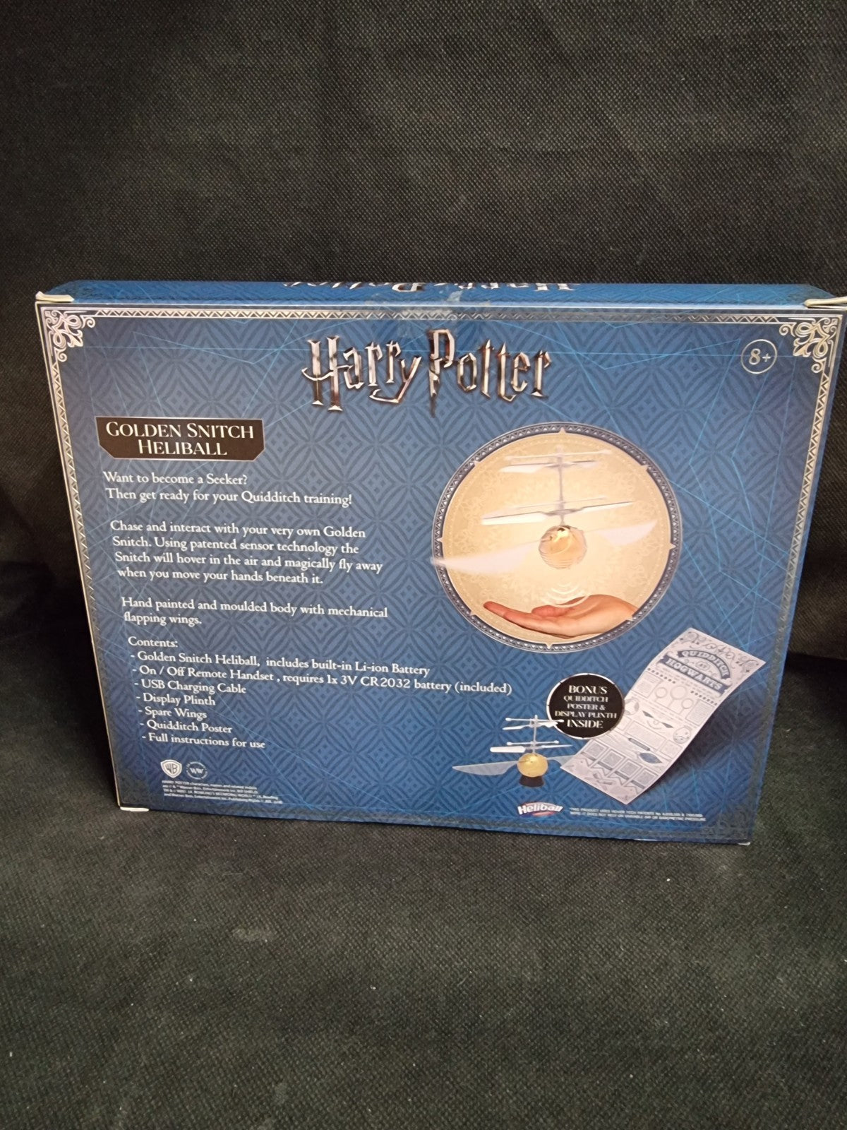 Harry Potter Golden Snitch Heliball Toy Hand Control Flapping Wings Collectable