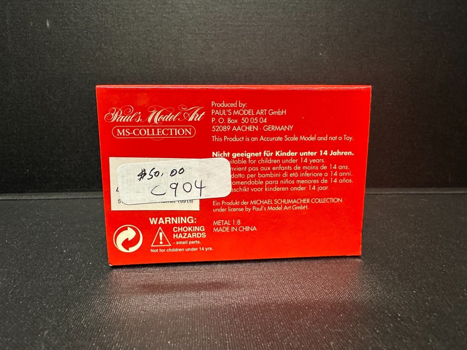 Pauls Model Art Helmet Collection Michael Schumacher 1991