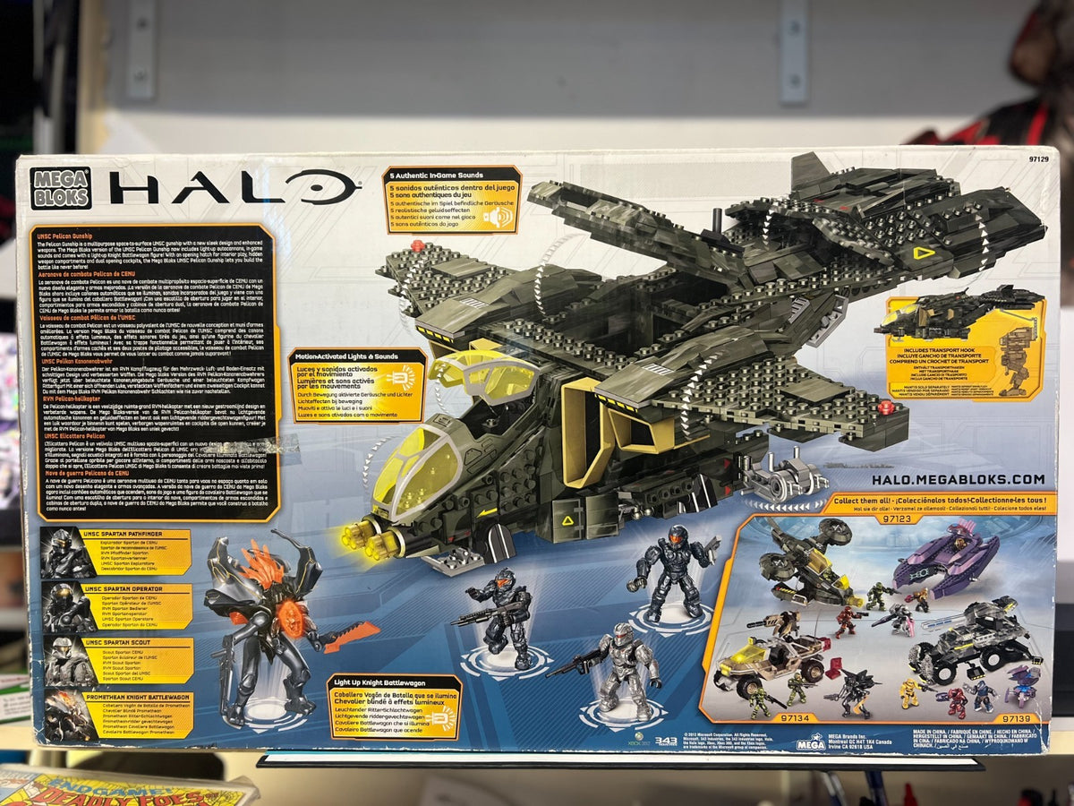 Halo Mega Bloks UNSC Pelican Gunship Set 97129 Box Has Damage