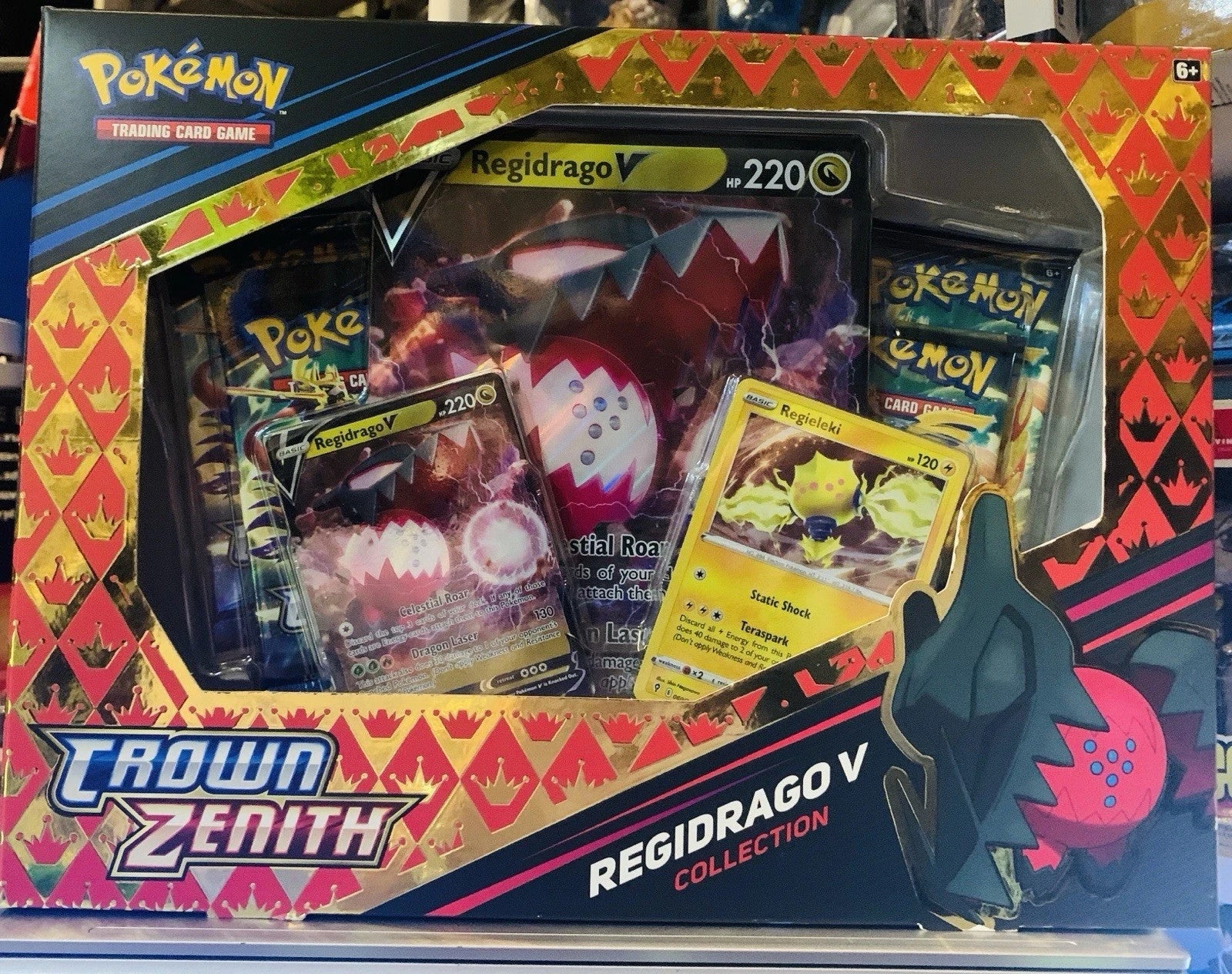 Crown Zenith Regidrago V Collection Box Factory Sealed Pokemon TCG