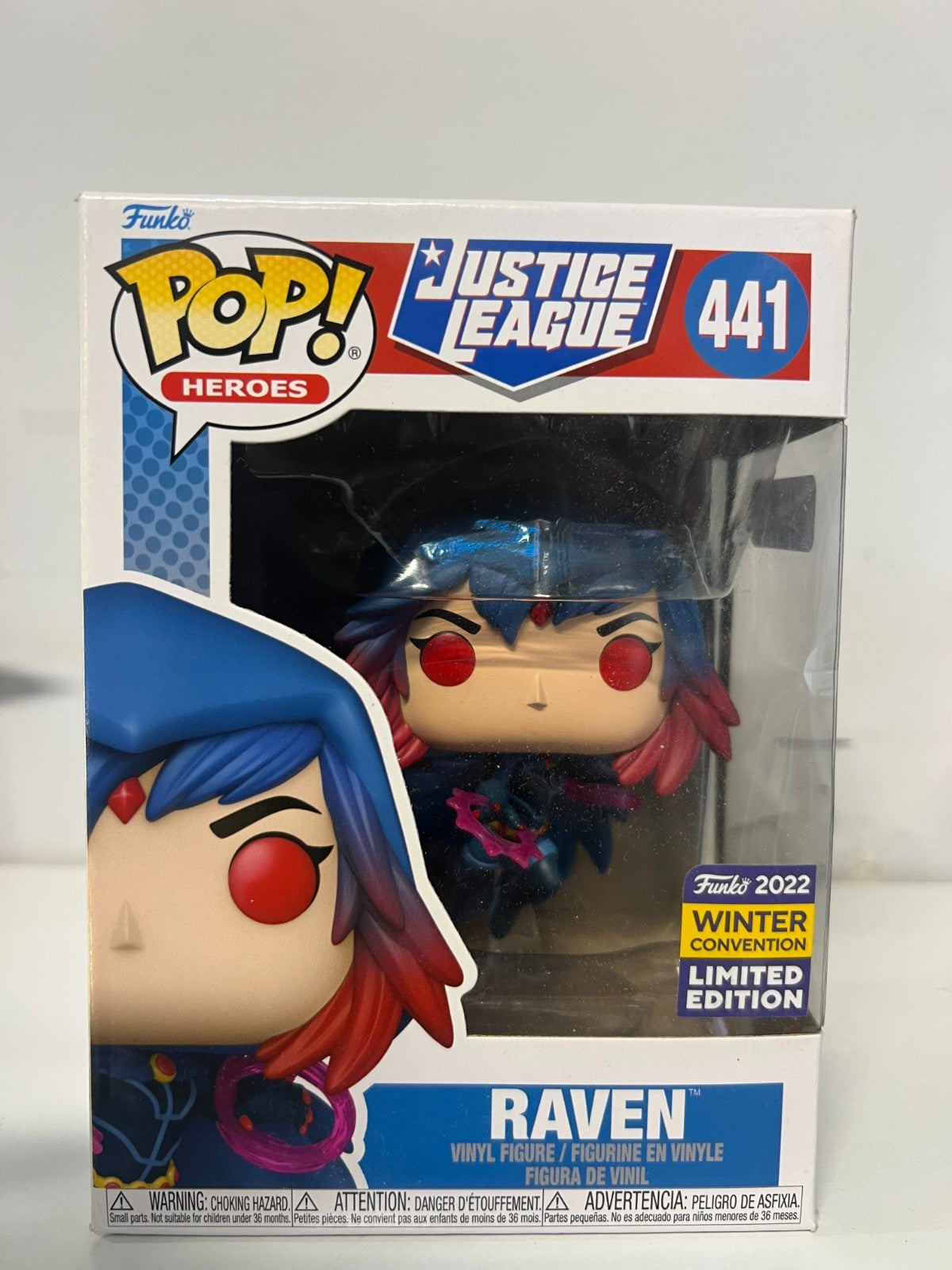FUNKO POP HEROES DC Comics JUSTICE LEAGUE Raven 441 Winter Convention