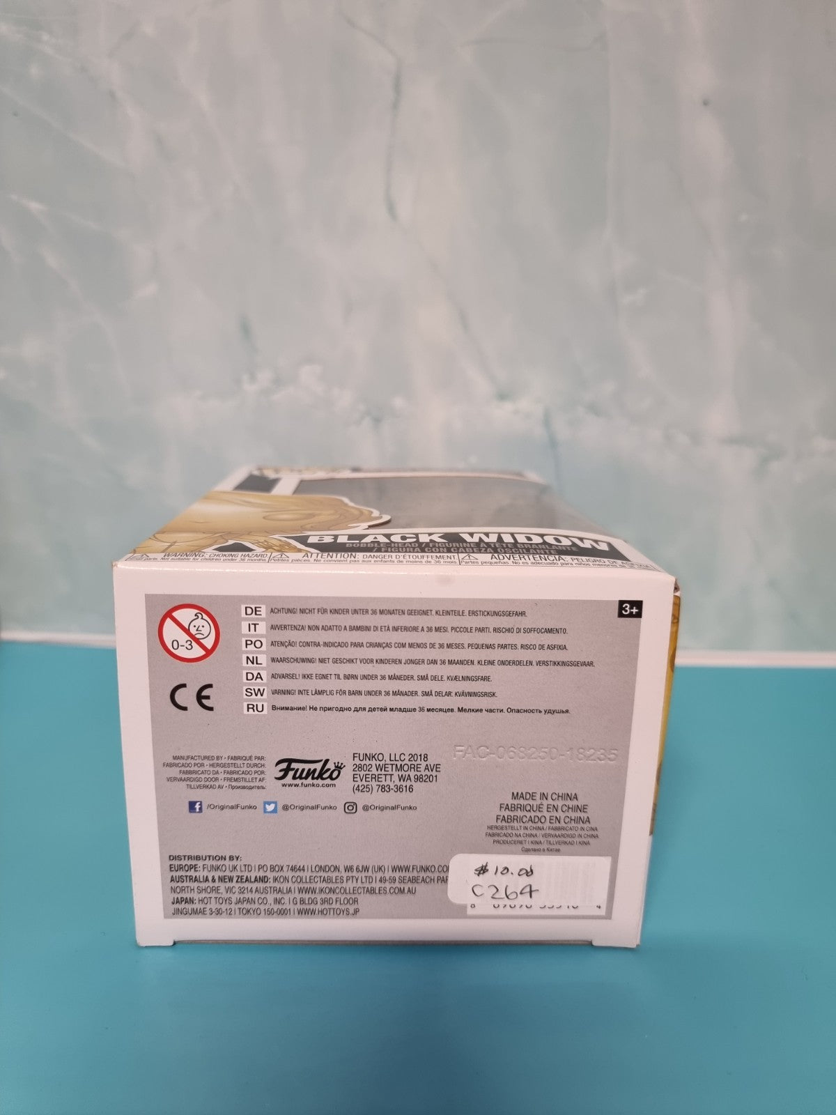 Funko POP! Marvel #380 Black Widow (Marvel 10th Anniversary)  (Metallic Gold)