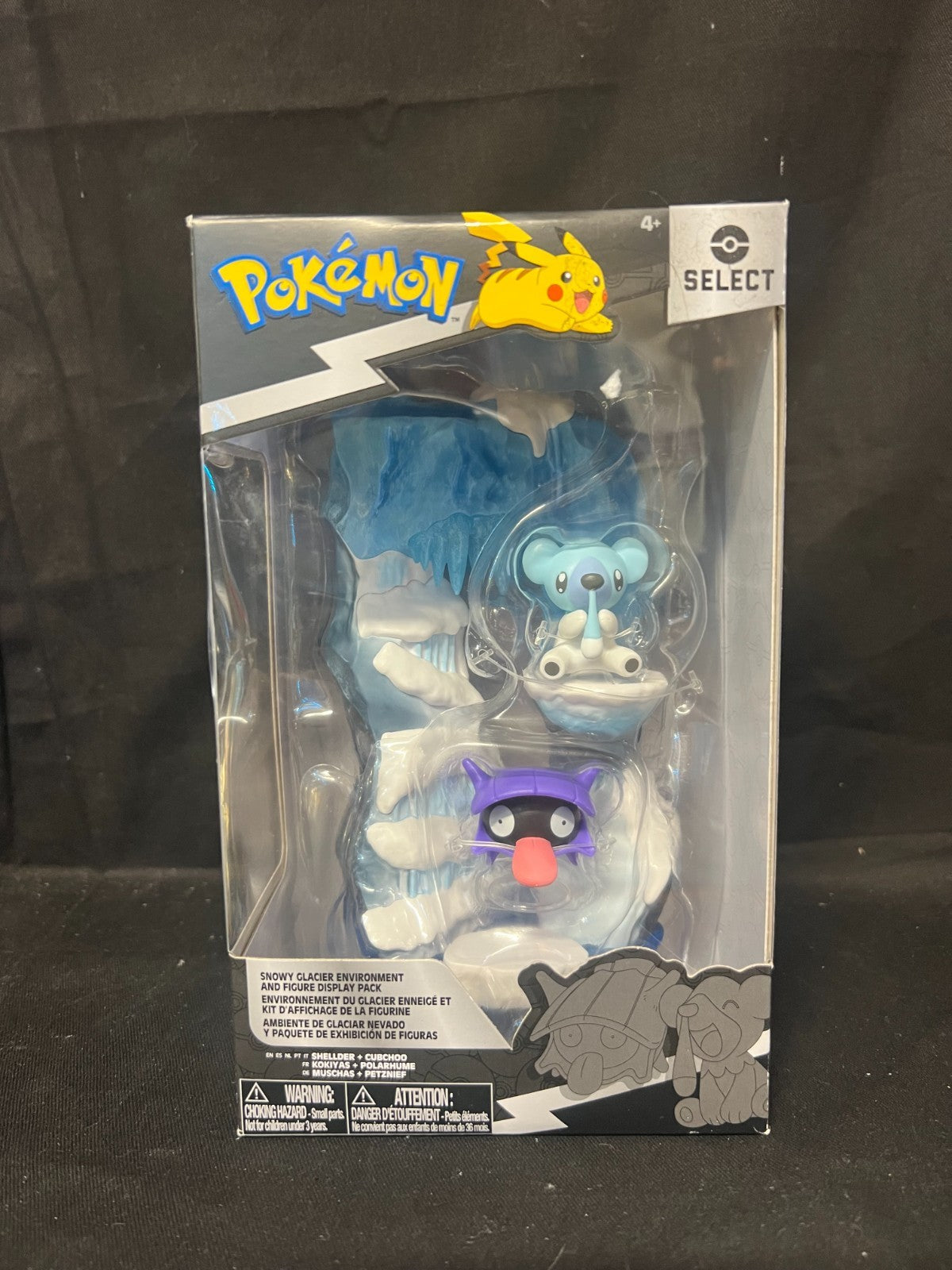 Pokemon Select Environment Pack Series 5 Shellder Cubchoo Snowy Glacier New.NIB