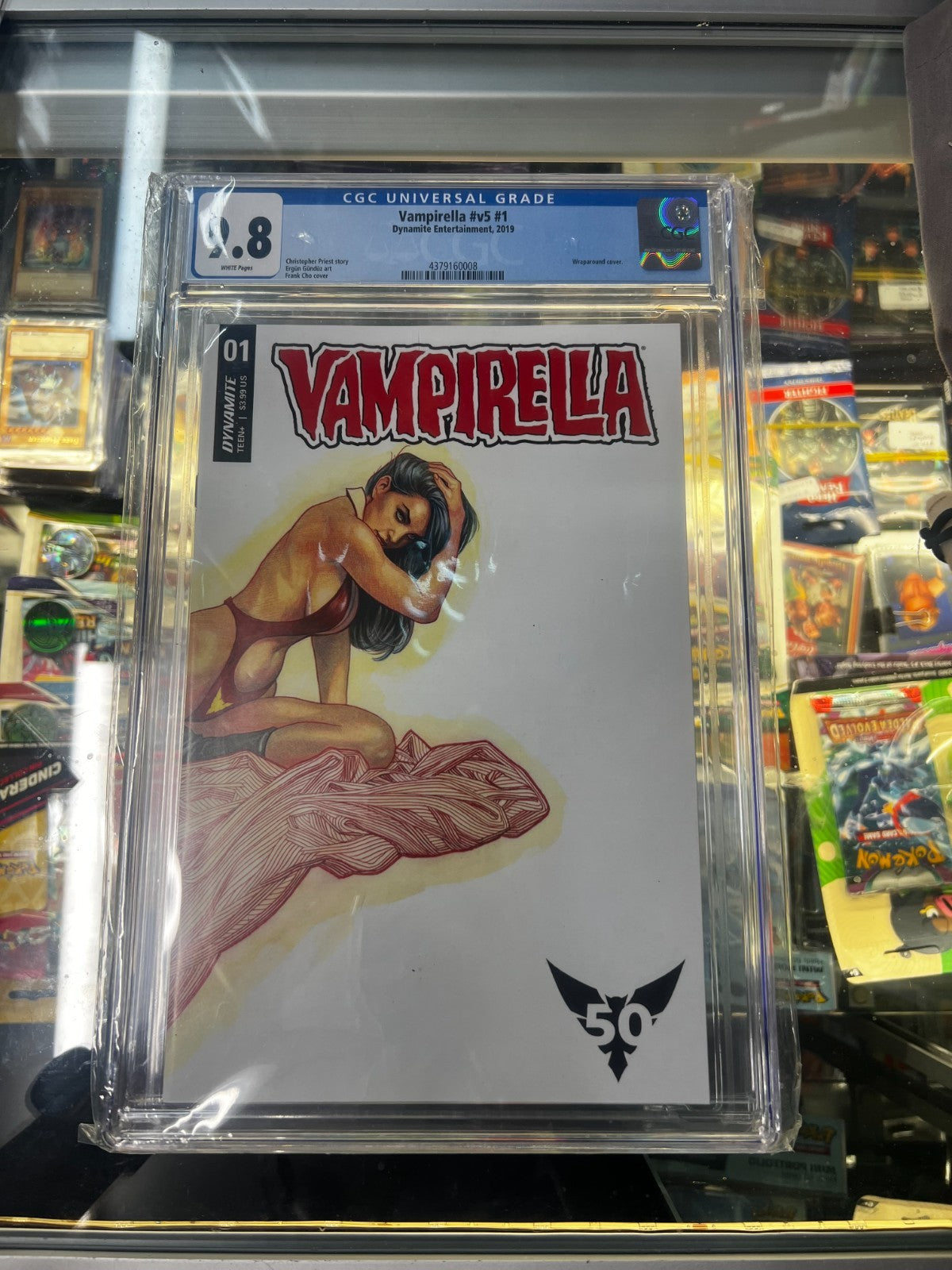 Vampirella v5 #1 CGC 9.2 (2019, Dynamite) Frank Cho Wraparound Cover, 50th Anniv