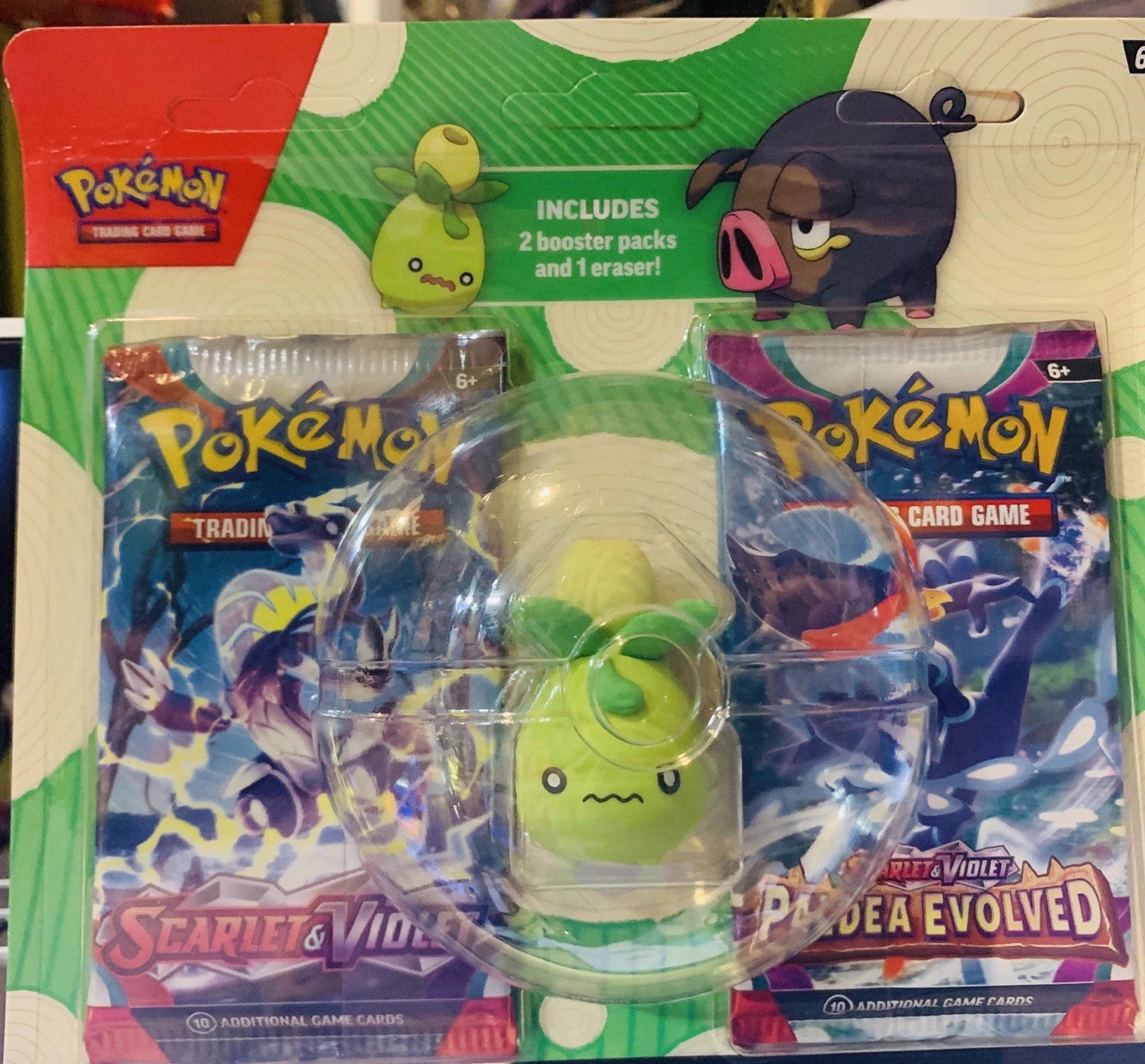 Pokémon Two Booster  Packs And 1 Eraser 2023 Scarlet And Violet