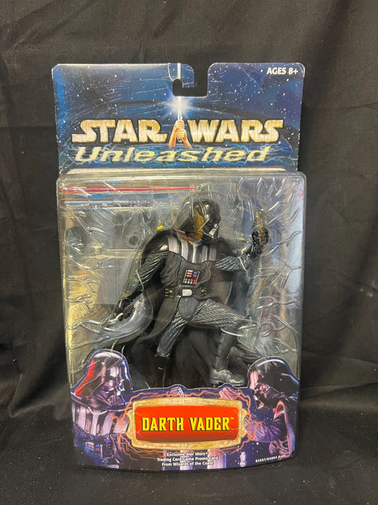 Star Wars Unleashed Darth Vader Figure with Trading Card 2002 Mattel 84897