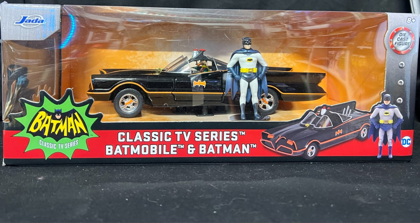 1:24 1966 Batmobile w/Batman Figurine -- Classic TV Series -- JADA