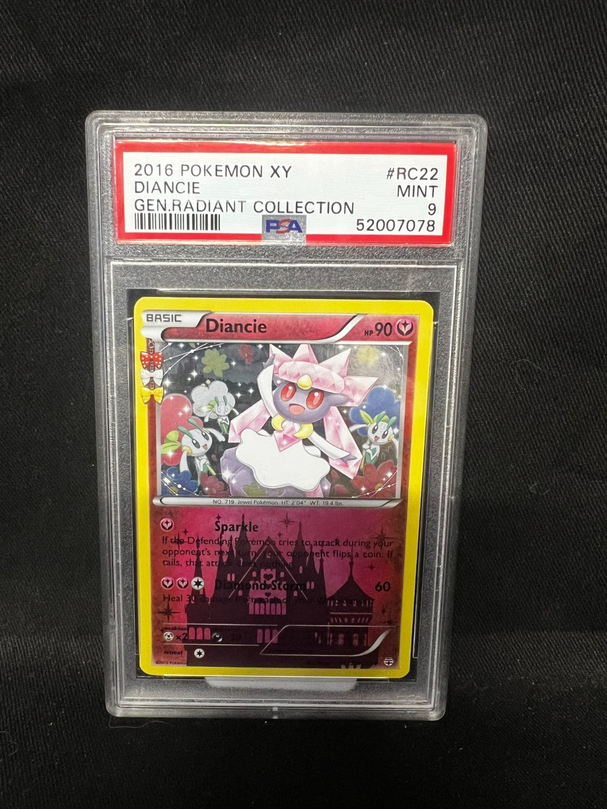 2016 Pokemon XY Generations Radiant Collection Diancie #RC22 PSA 9