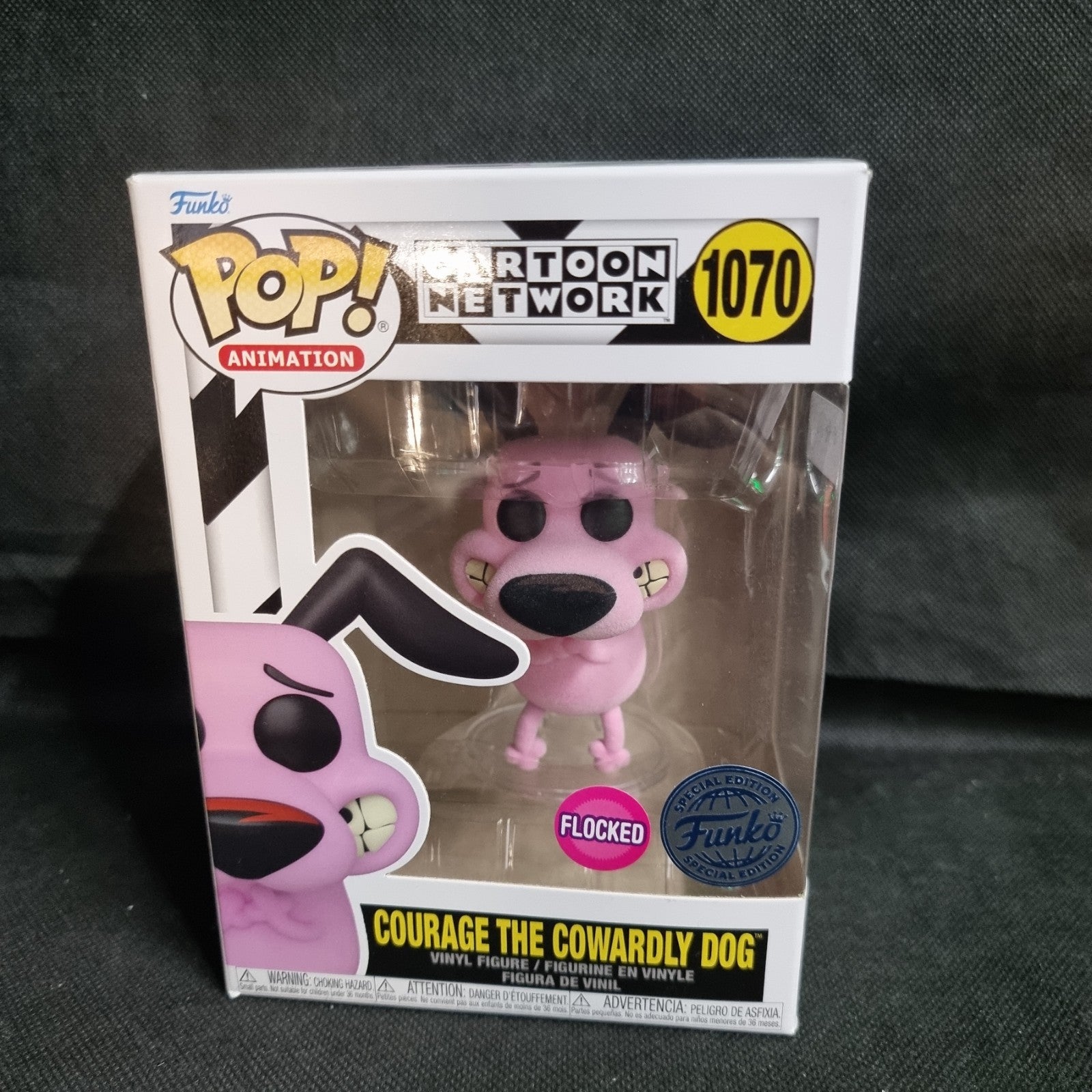 Funko Pop! Vinyl: Cartoon Network - Courage The Cowardly Dog  FLOCKED #1070