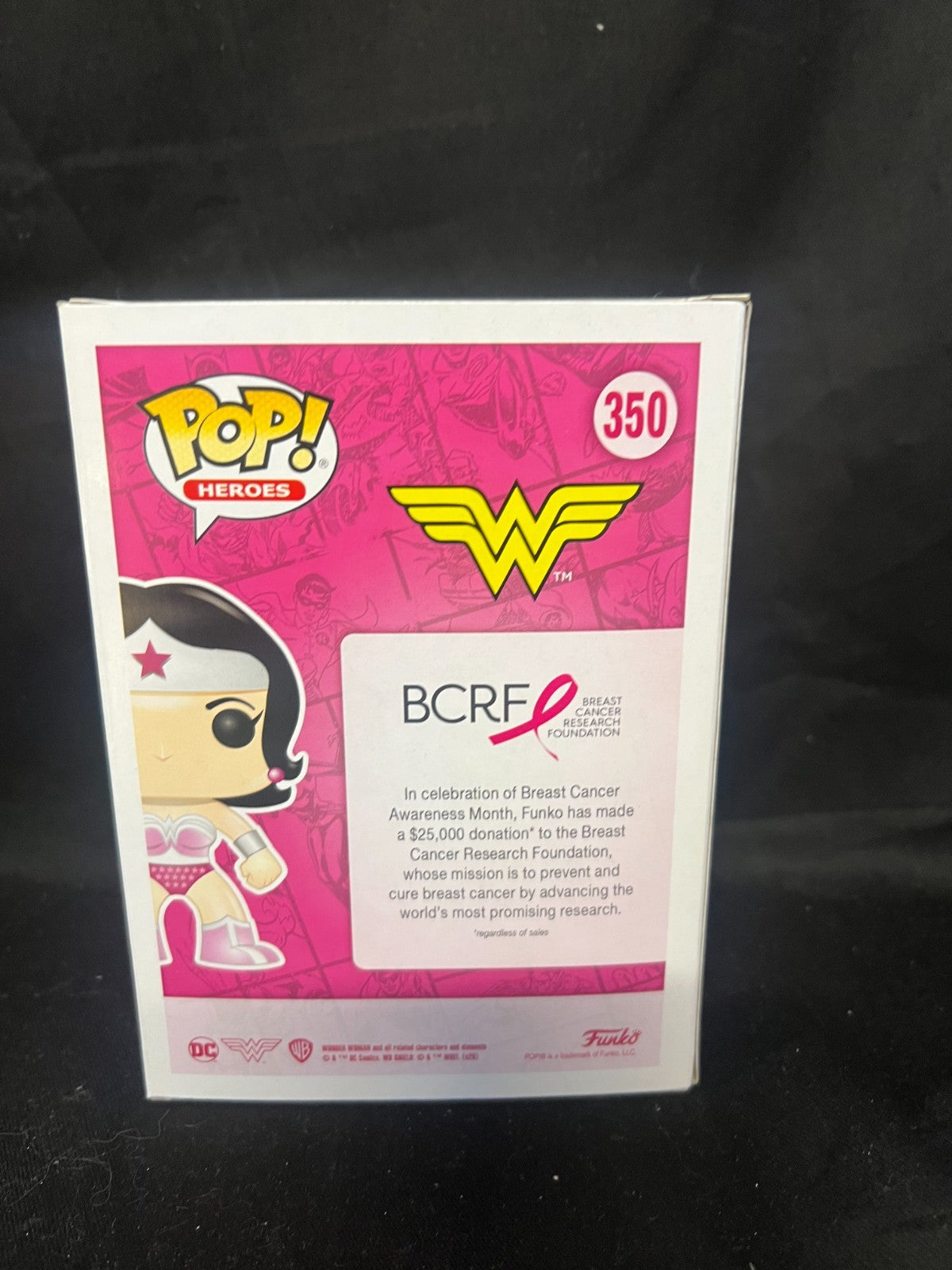 Wonder Woman PINK BREAST CANCER Awareness #350 FUNKO Pop! Vinyl