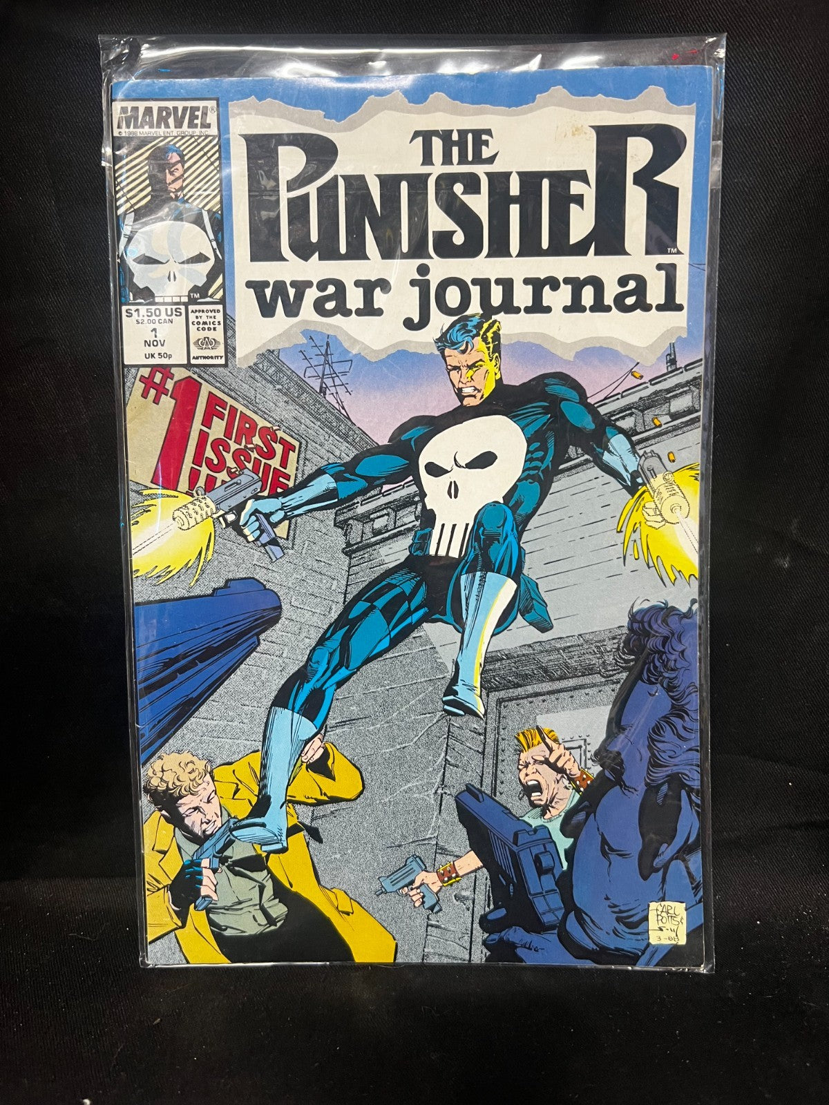 VTG Marvel Comics The Punisher War Journal #comic Book 1 (Nov 1988, Marvel)