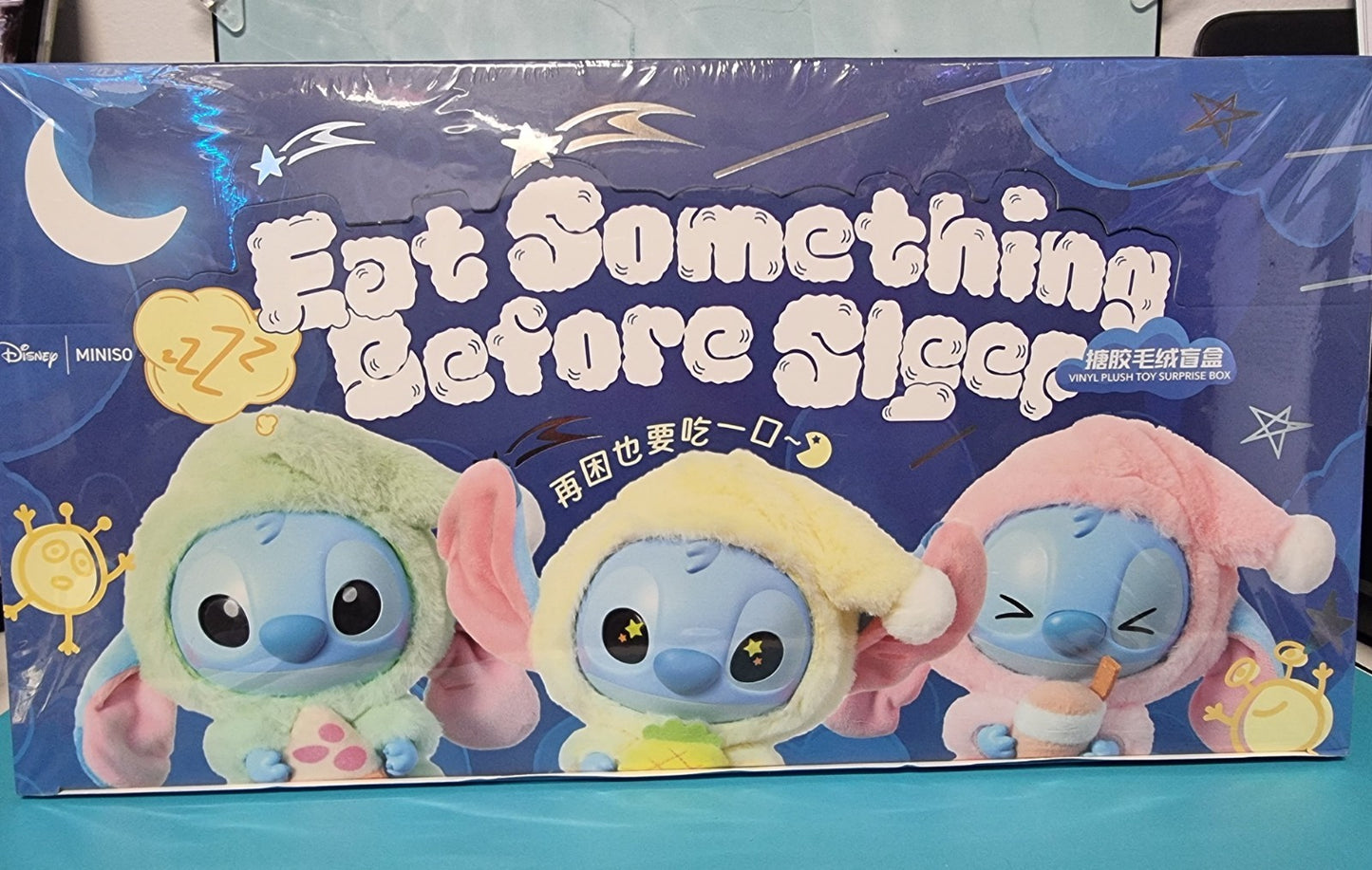 Miniso Stitch Eat Something Before Sleep Series Vinyl Figure Blind Box (SEALED)