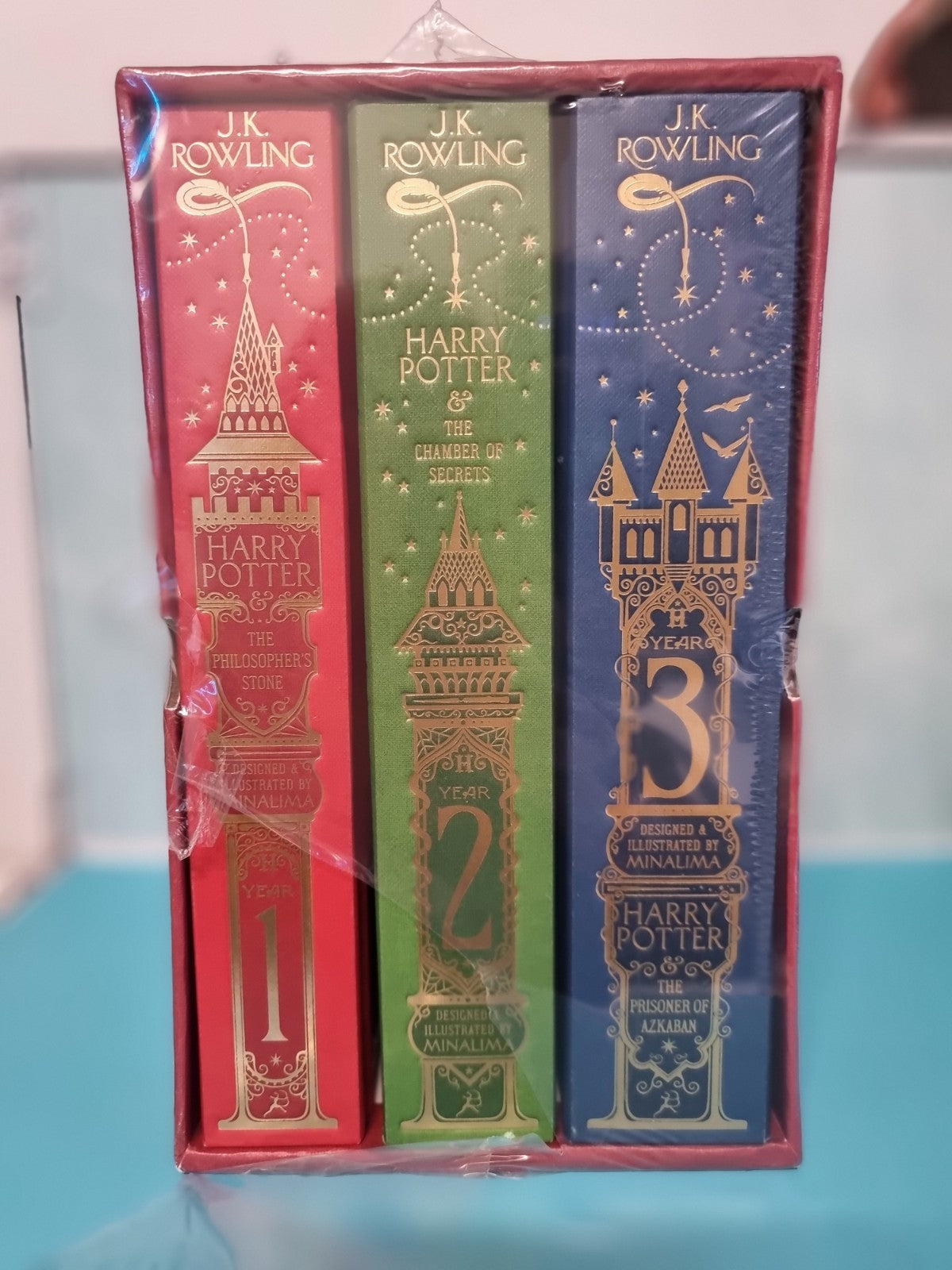 Harry Potter 1 2 & 3 Books Box Set: MinaLima Edition by J.K. Rowling