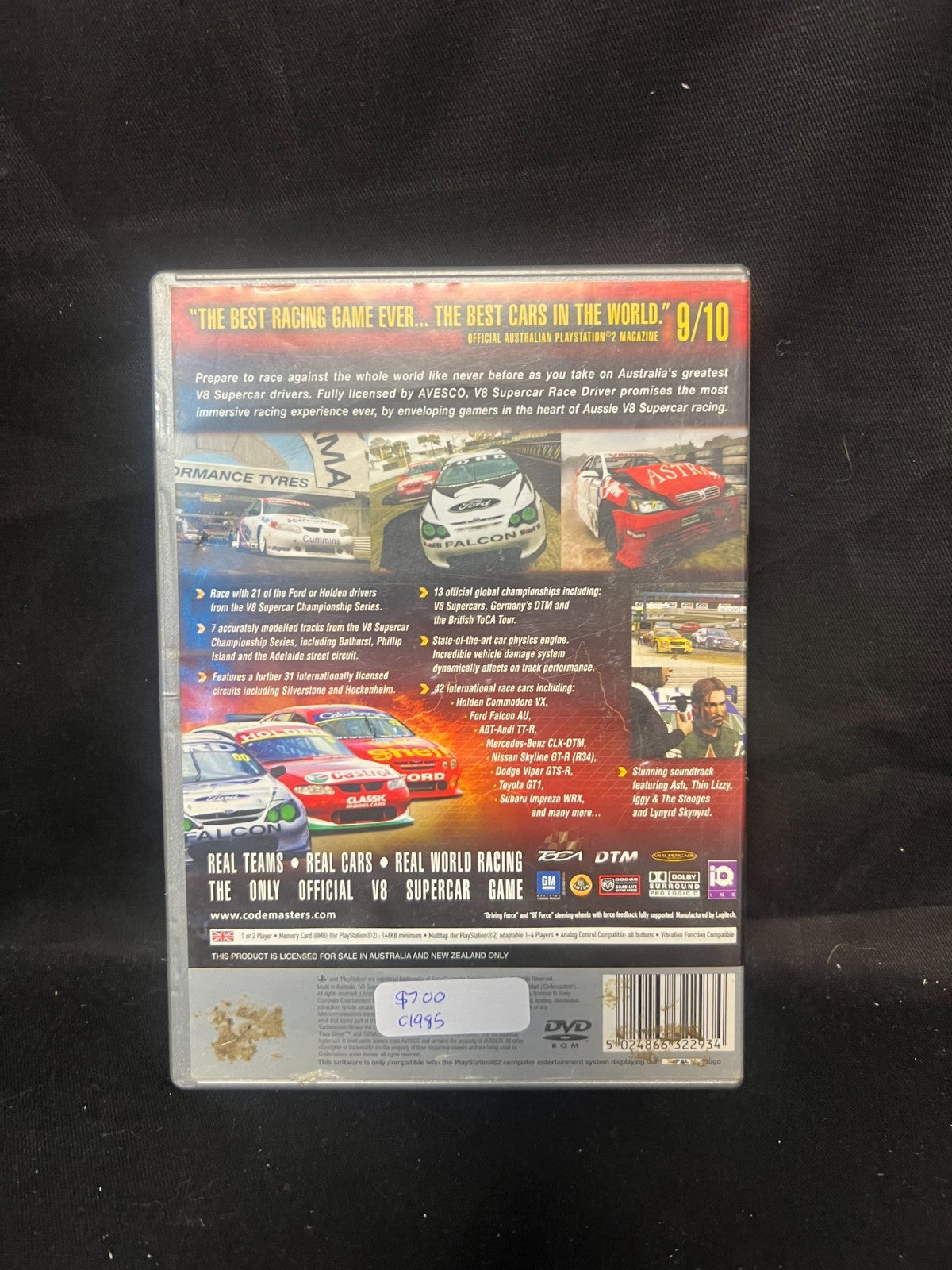 V8 Supercars Australia Race Driver PS2 | PAL | Complete w manual
