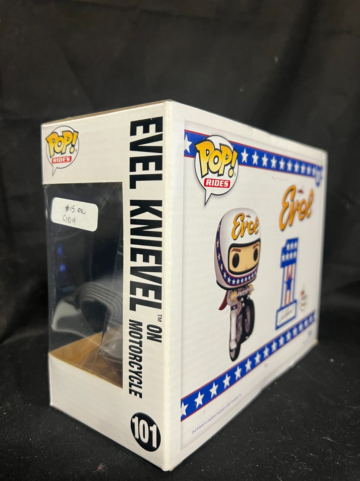 Funko Pop! Rides Evel Knievel On Motorcycle #101 Vinyl Figure Harley Motorbike