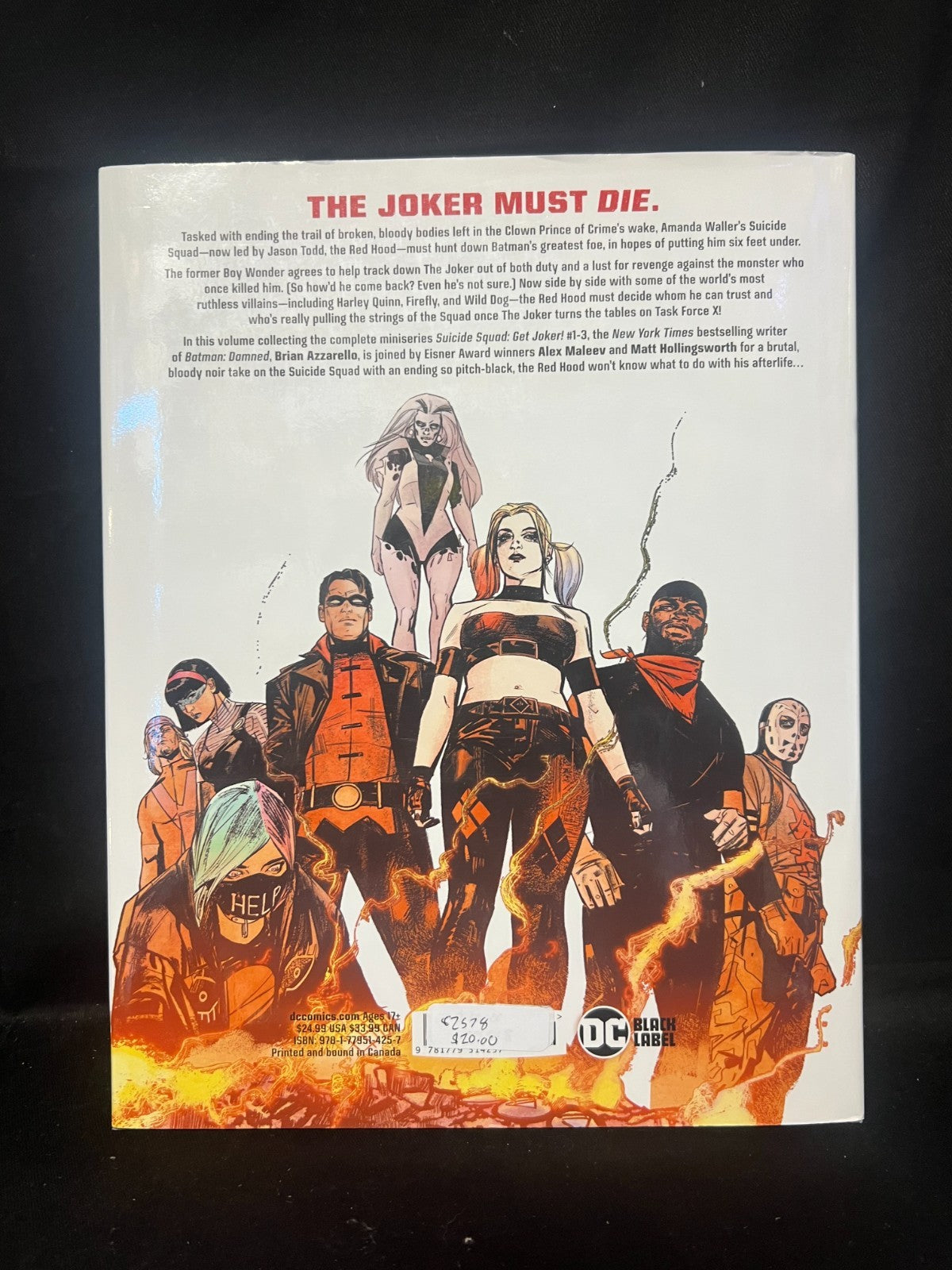 Suicide Squad Get Joker HC (2022 DC Black Label) Brian Azzarello Alex Maleev