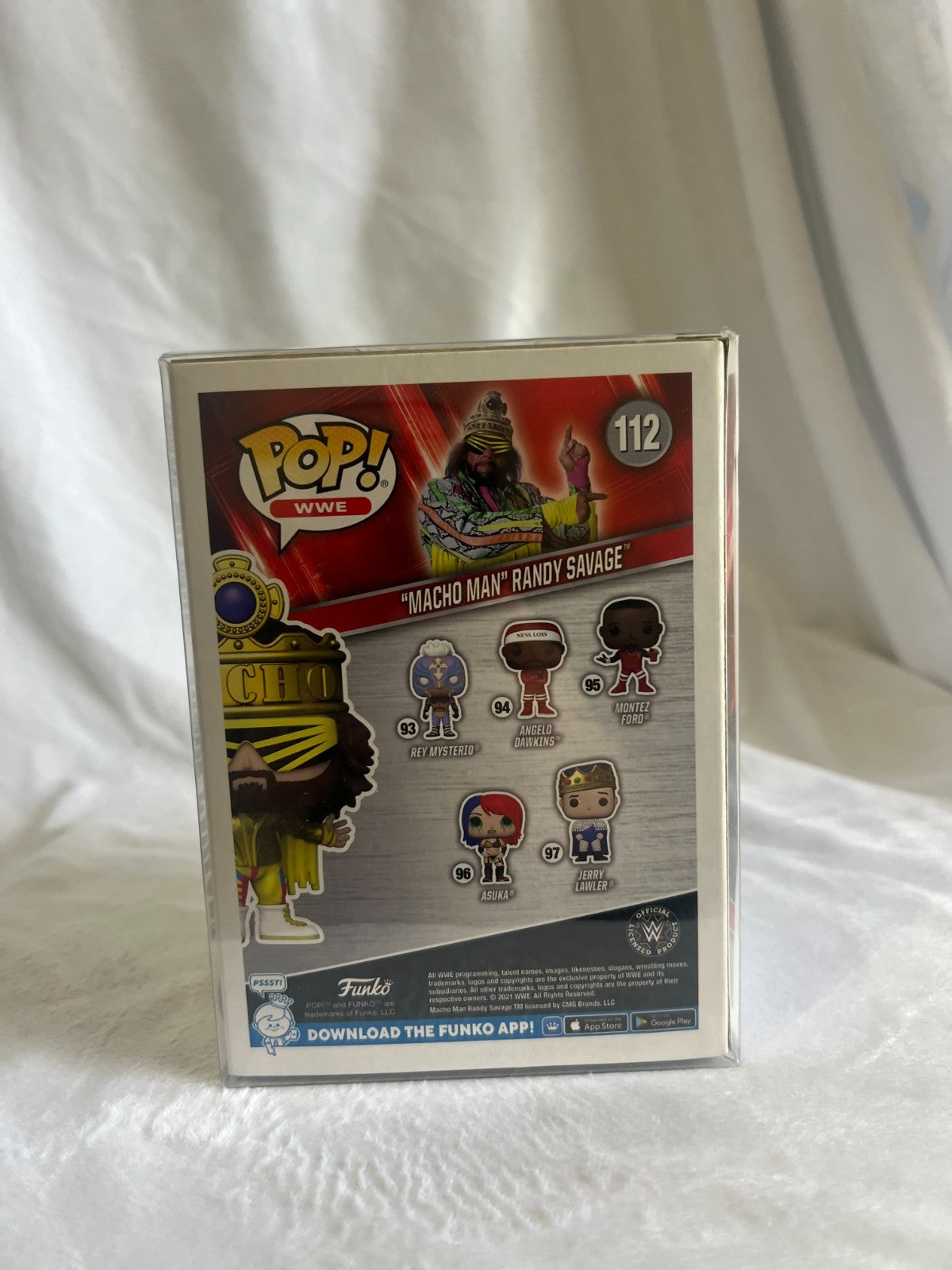 Funko POP! WWE ~ "MACHO MAN" RANDY SAVAGE (#112) w/Protector Case ~ Wrestling