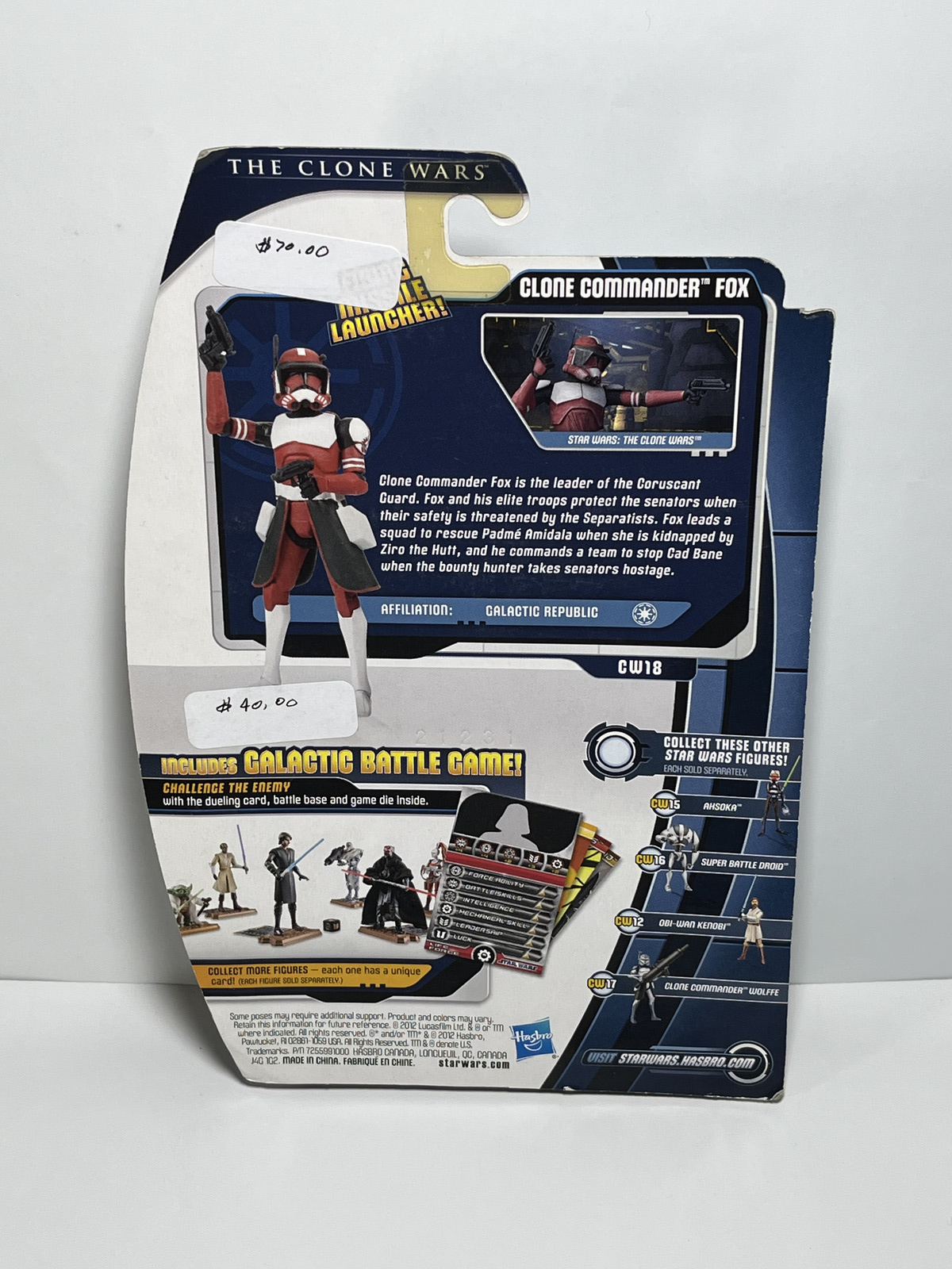 Clone Commander Fox CW18 Star Wars The Clone Wars 3.75 Action Figure