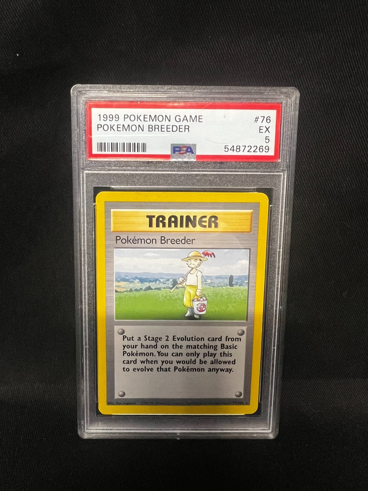 PSA 5 1st Edition Pokemon Breeder - 76/102 Base Set - Pokemon Card