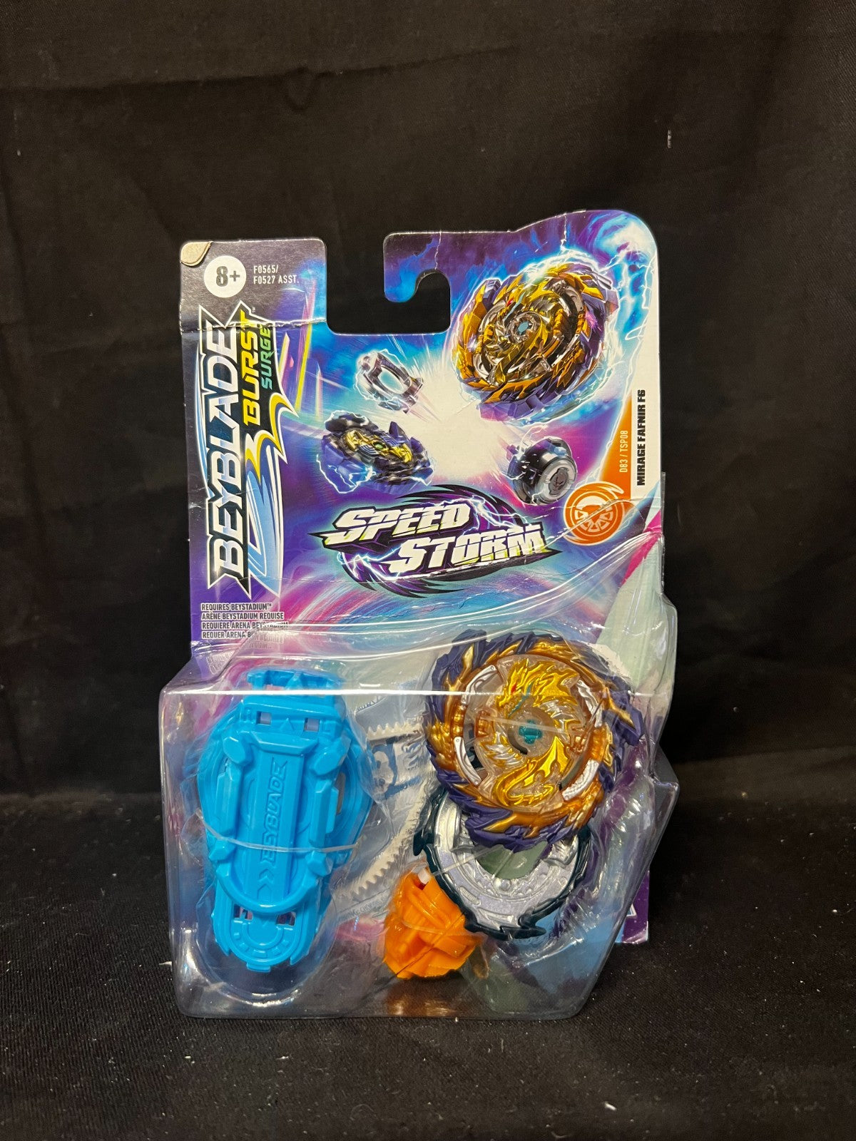 Beyblade Burst Surge Speed Storm Mirage Fafnir F6 Starter Pack, Top and Launcher