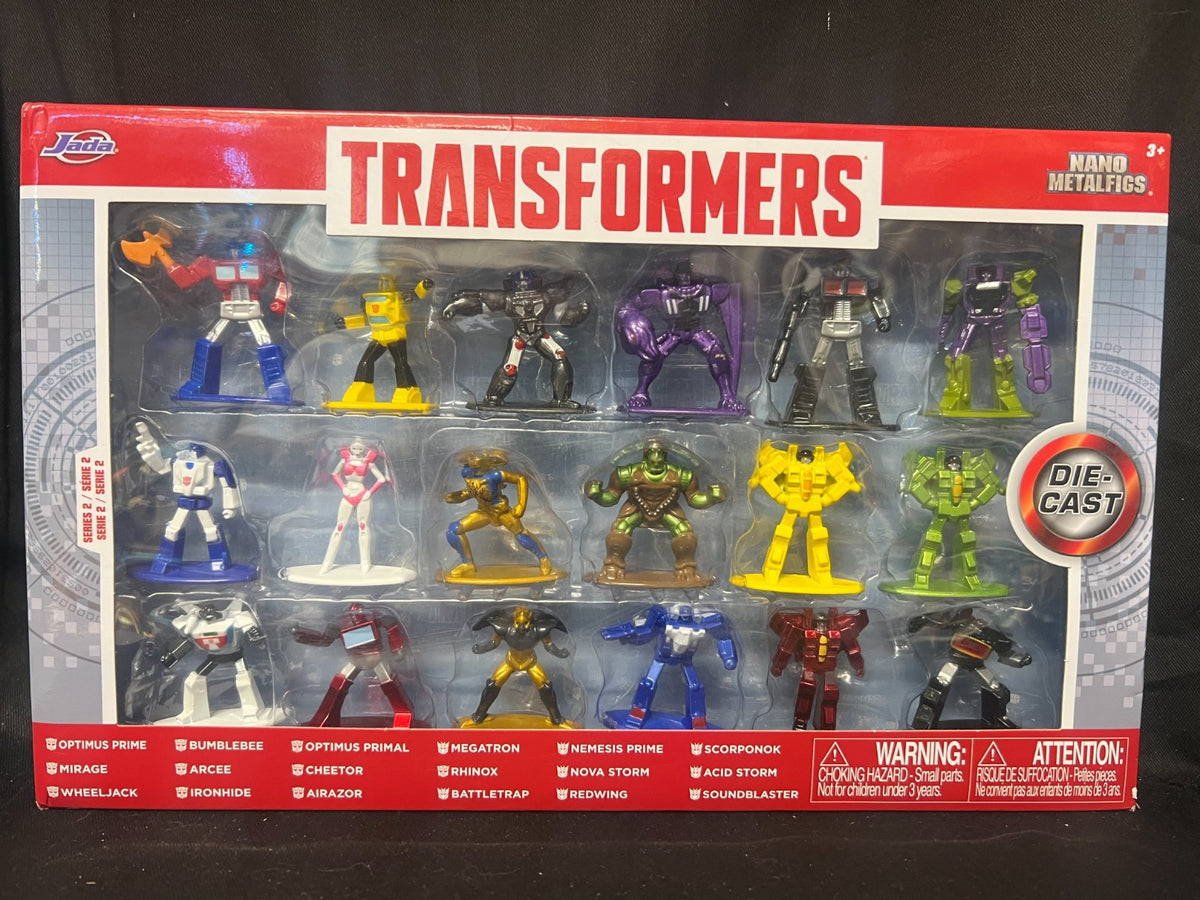 Jada Transformers 1.65" - 18 Pack (Wave 3) Diecast Figures Nano Metalfigs 34282