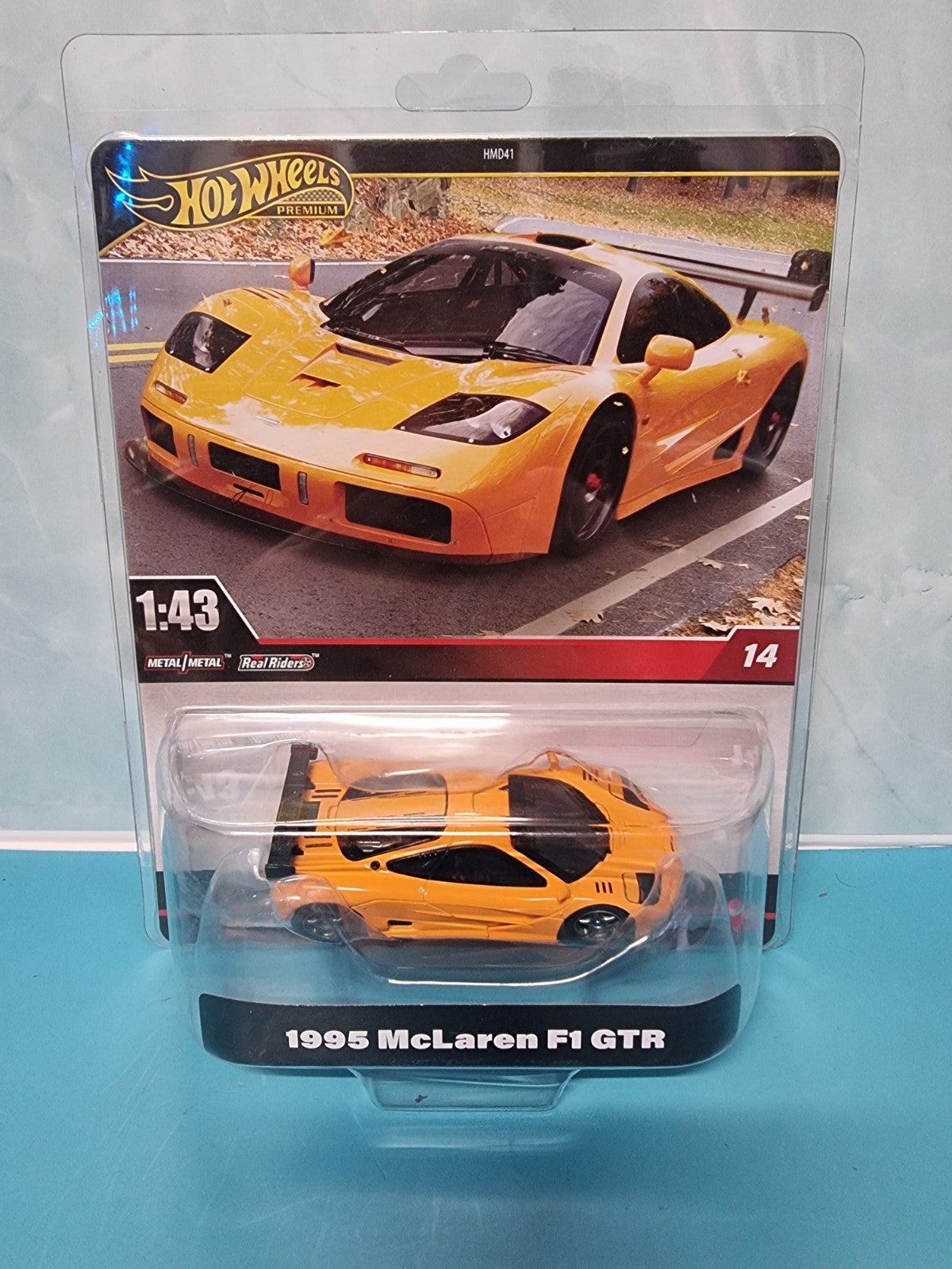 2024 Hot Wheels Premium 1:43 Real Riders 1995 McLaren F1 Gtr Mix F Orange