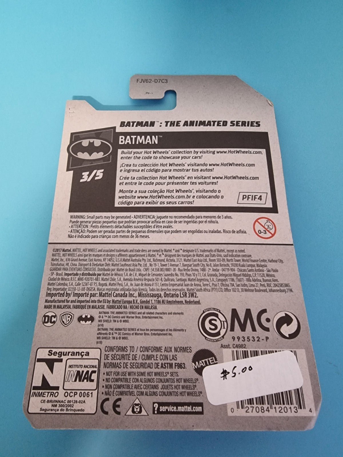 Hot Wheels Batman Batmobile The Animated Series 2018
