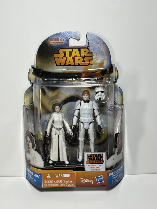 Luke Skywalker (Stormtrooper) & Princess Leia Star Wars Rebels 3.75 2 Pack