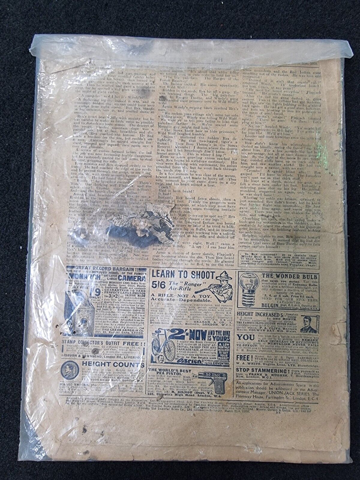 The Triumph 12-14-29 U.K. Boys Story Paper Magazine "Risking Their Lives" 1929