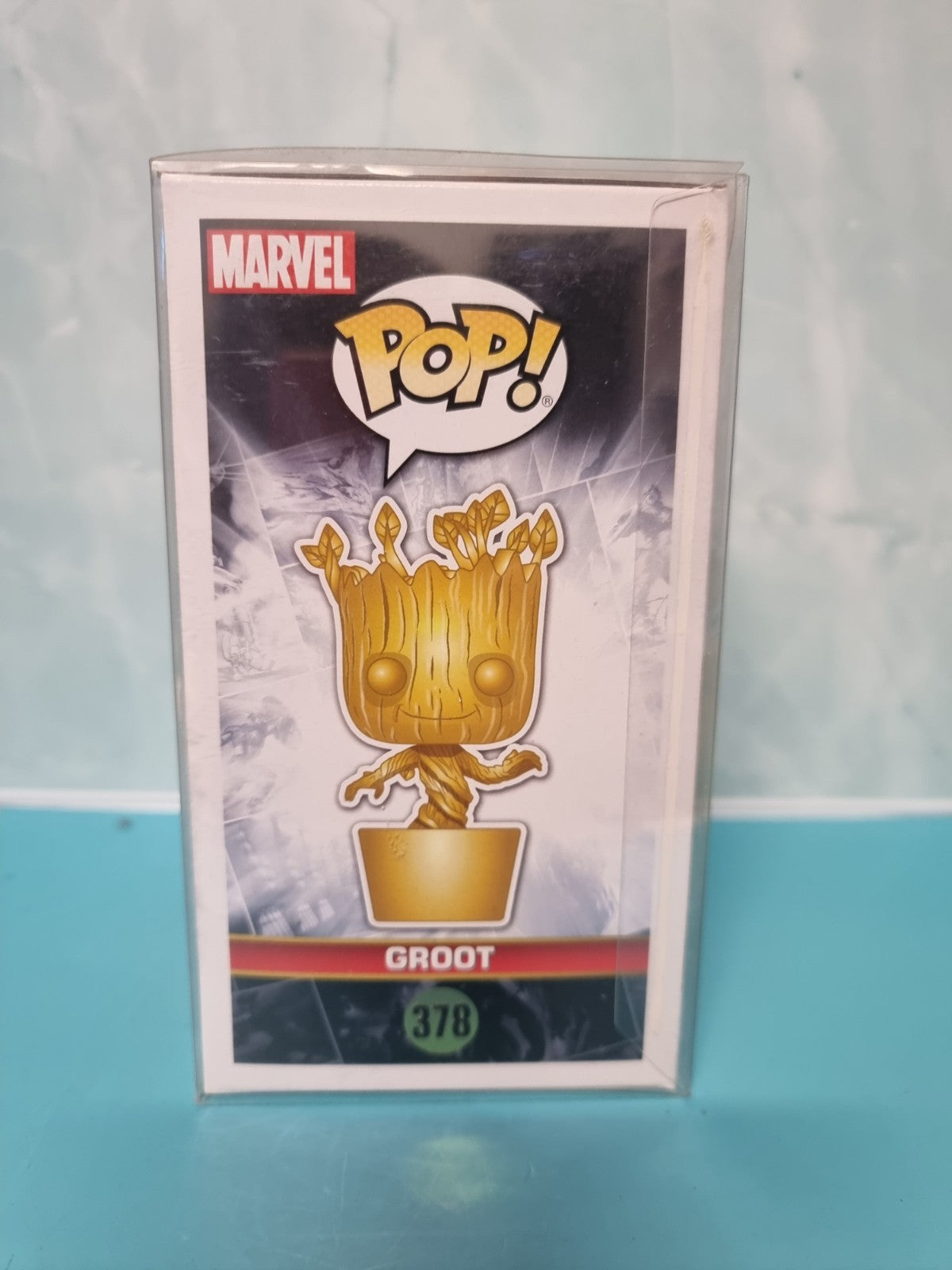 Funko POP Marvel Studios 10th Anniv. Gold Chrome GROOT #378 Collectible Vinyl