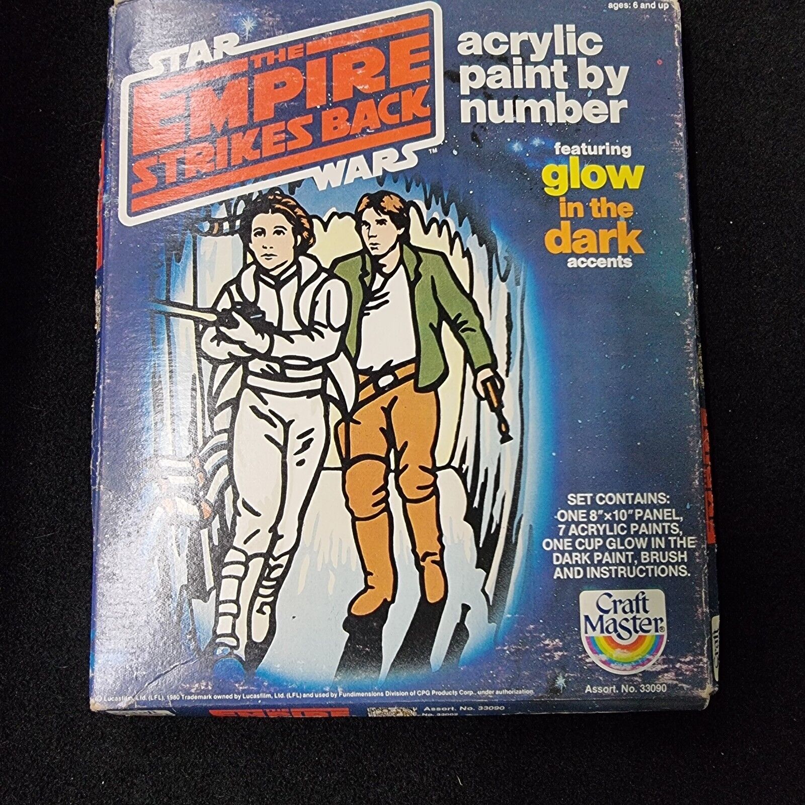 Star Wars The Empire Strikes Back Acrylic Paint By Number 8" x 10" NIB