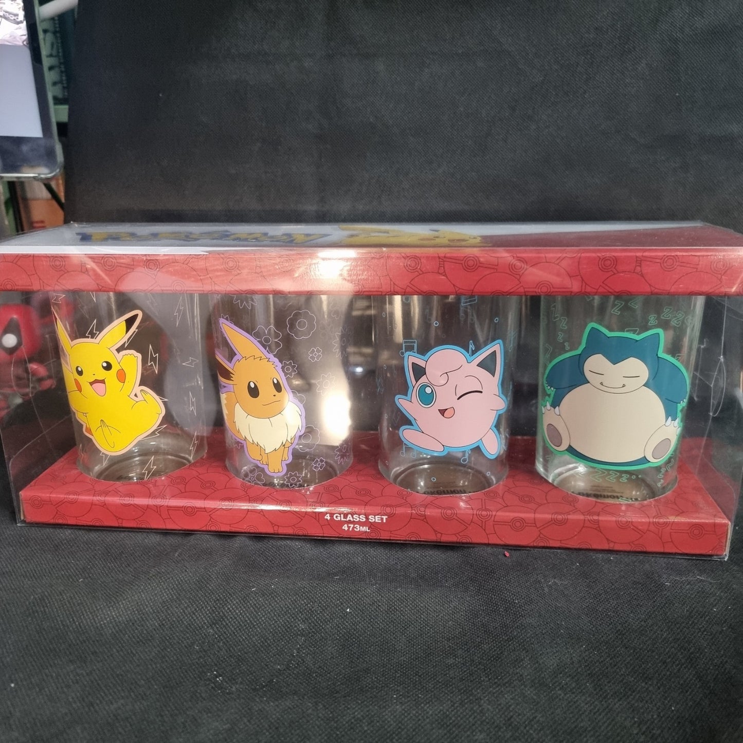 Pokemon 4 Glass Set 473ml Brand New