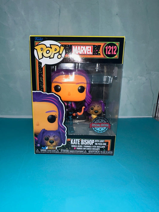 Funko Pop! Marvel Kate Bishop with Lucky Pizza Dog #1212