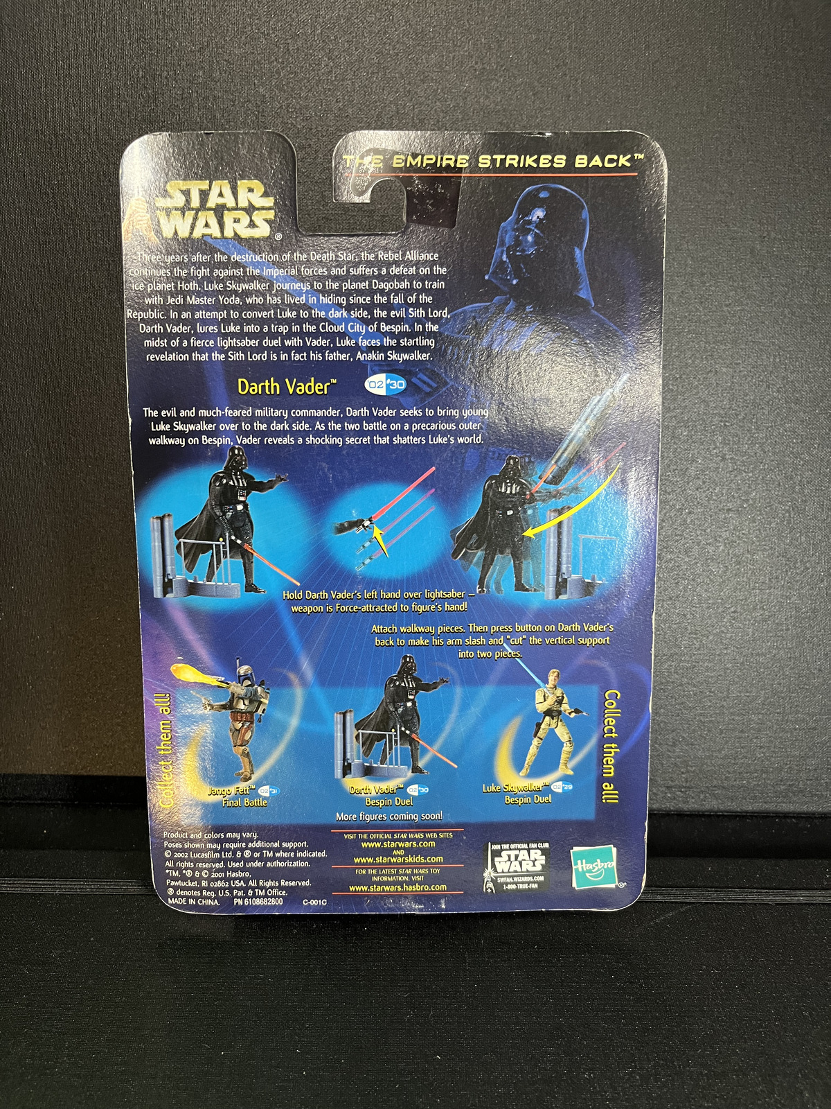 Darth Vader (Bespin Duel) Star Wars AOTC Carded 3.75 Action Figure