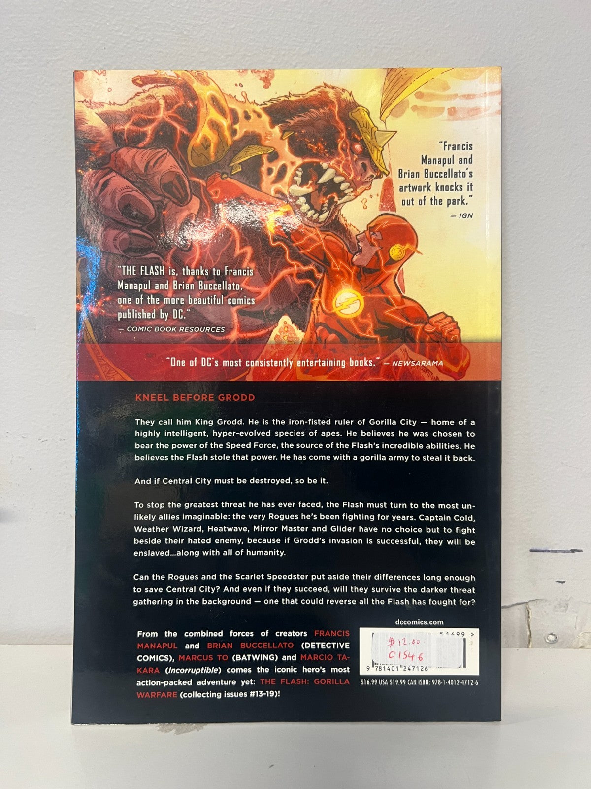 The Flash volume 3 Gorilla Warfare trade paperback DC New 52 Buccellato Manapul
