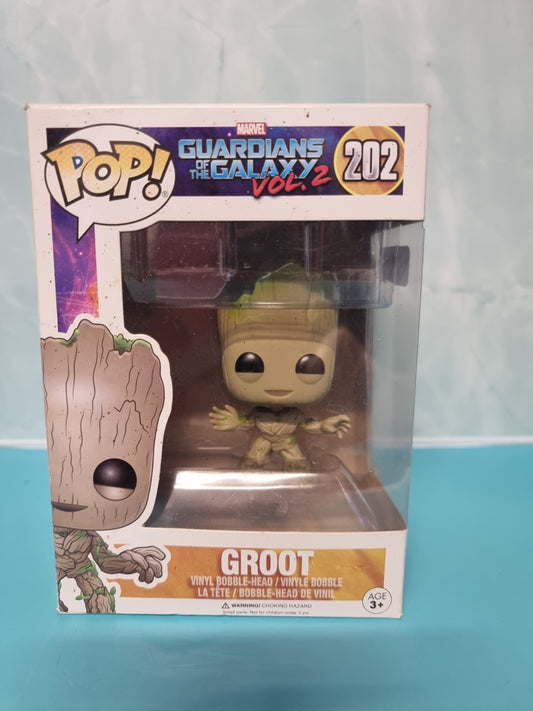 Funko Pop! Marvel Guardians of The Galaxy #202 Groot Bobble-Head Vinyl Figure