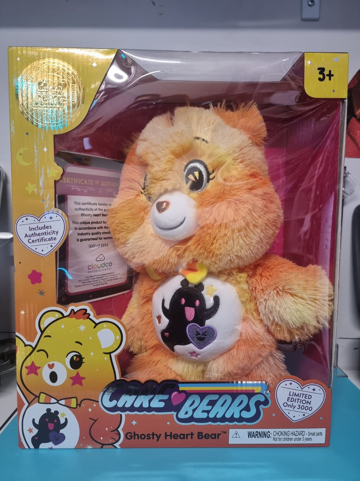 Care Bears Ghosty Heart Bear Halloween Limited Edition Plush Toy
