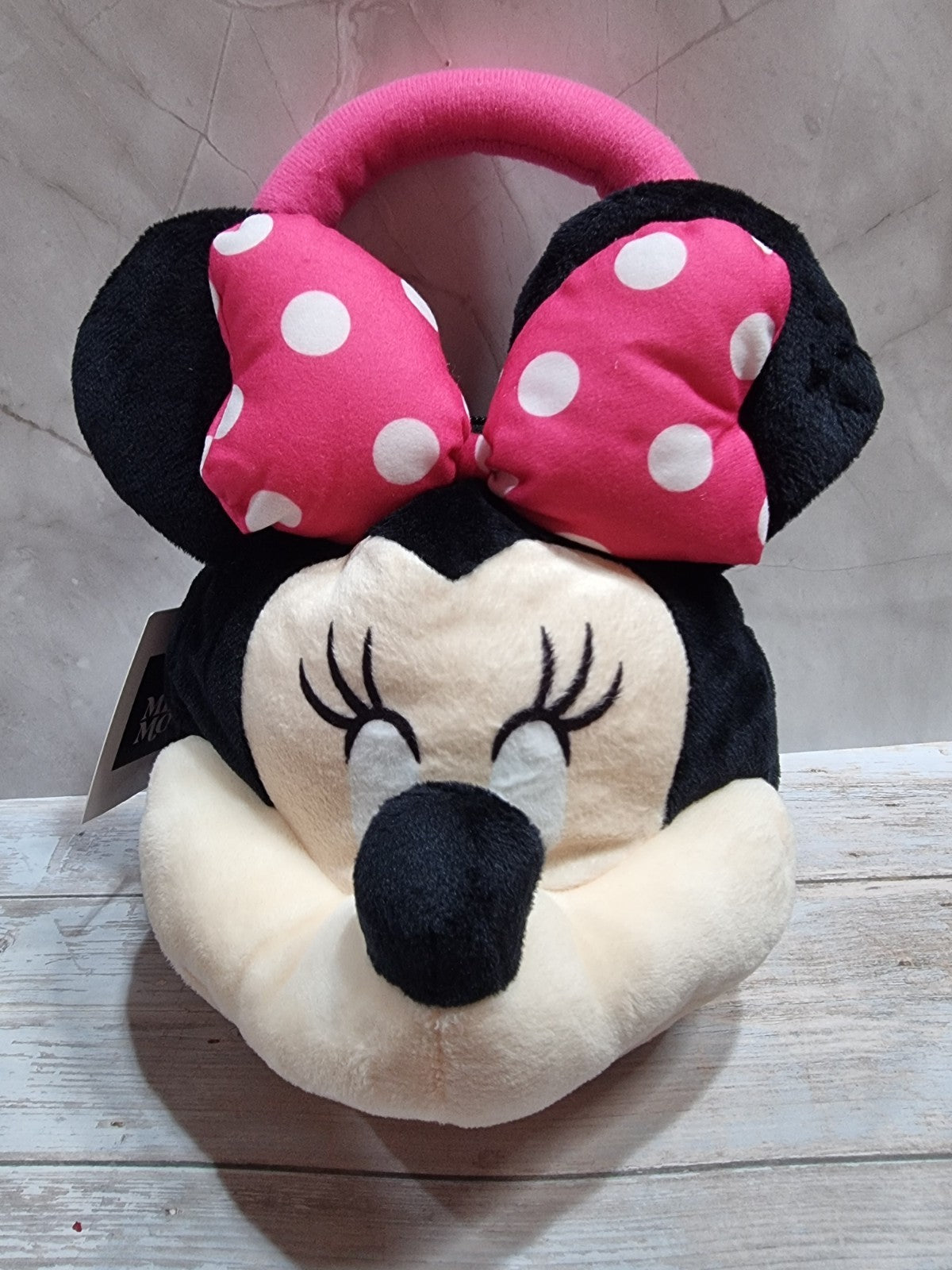 Disney Minnie Mouse Plush Head  Bag Purse Pink Girls Hand Bag Gift