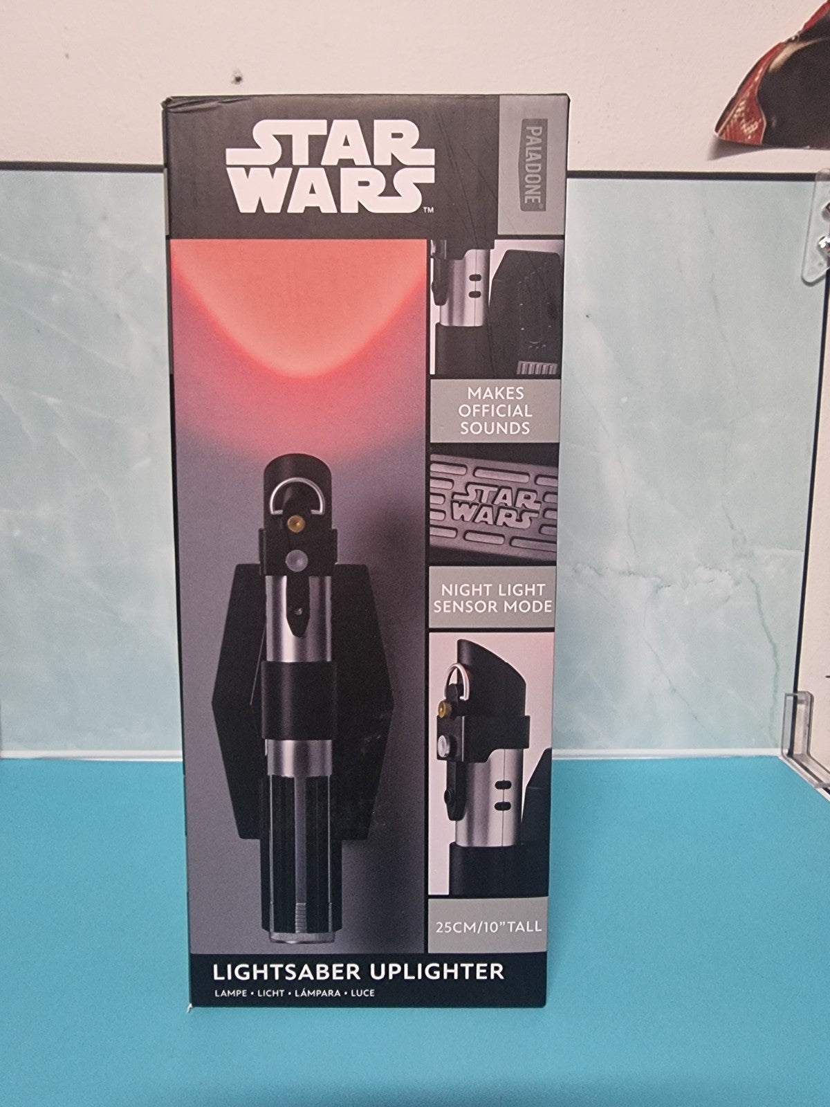 Star Wars Lightsaber Uplighter Red Darth Vader Up Light Lamp w Sound Wall Sconce