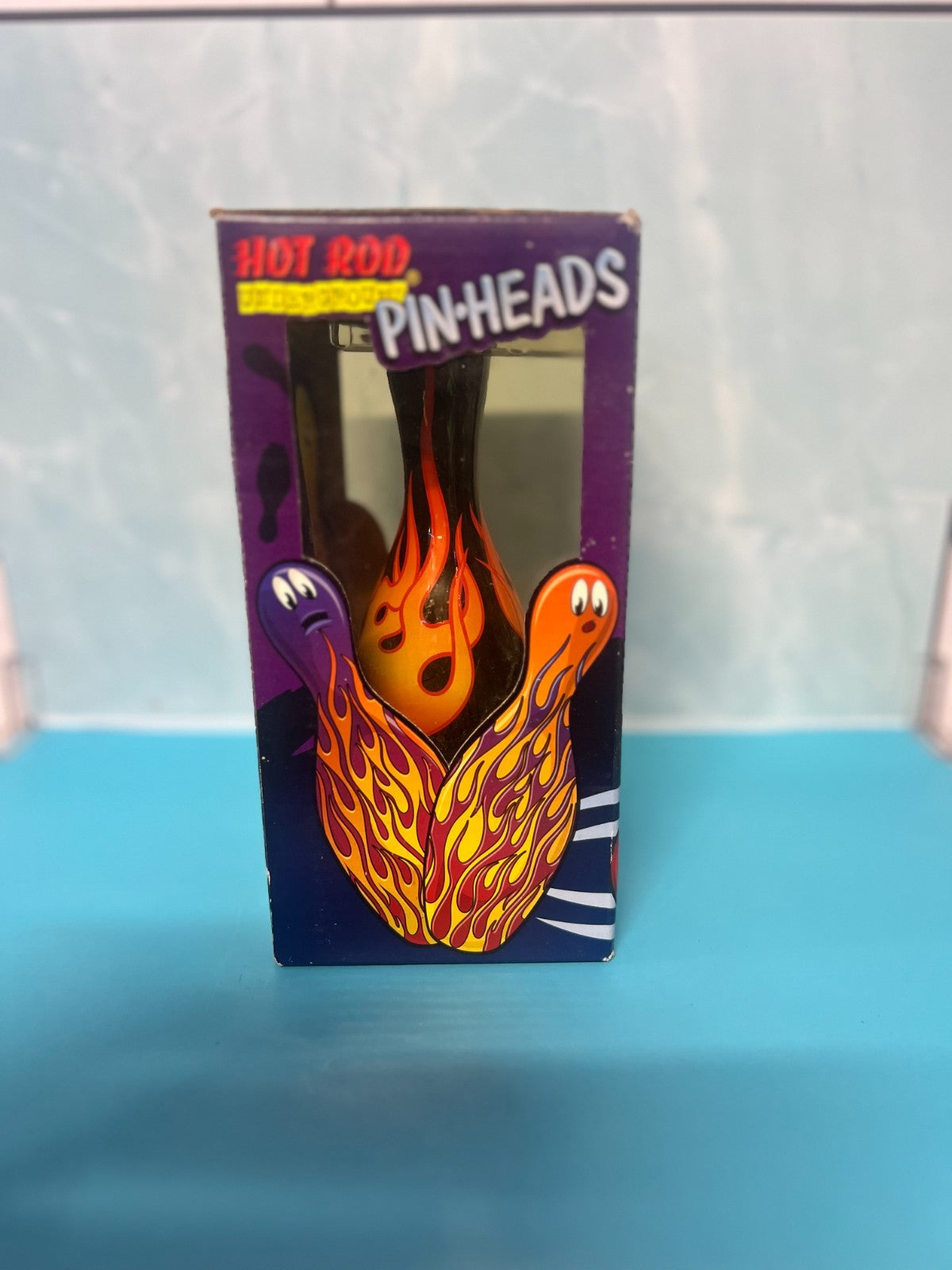 HOT ROD UNDERGROUND PIN HEAD 7 1/2" Flying Eyeball Bowling Pin Art Craig Judd 