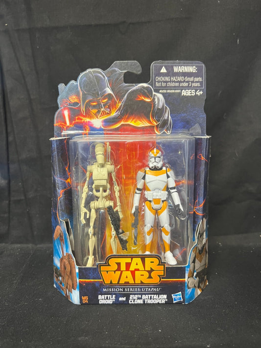 STAR WARS MISSION SERIES UTAPAU BATTLE DRIOD & 212TH BATTALION CLONE TROOPER