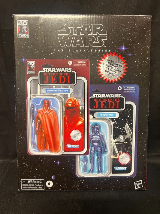 STAR WARS BLACK SERIES 6" CARBONIZED: EMPEROR'S ROYAL GUARD & TIE FIGHTER PILOT