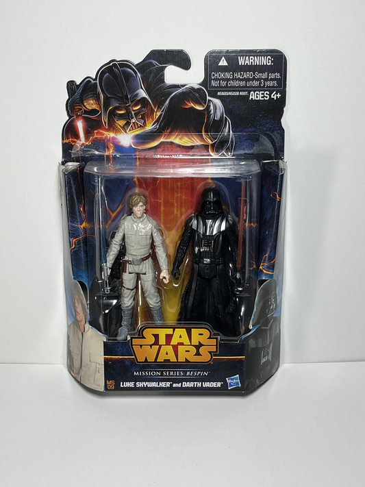 Luke Skywalker Darth Vader Star Wars Mission Series Star Bespin 3.75 2 Pack