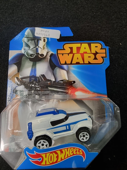 Hot Wheels Star Wars 501st Clone Trooper Car #CGW41 New in Pack 2014 White 1:64