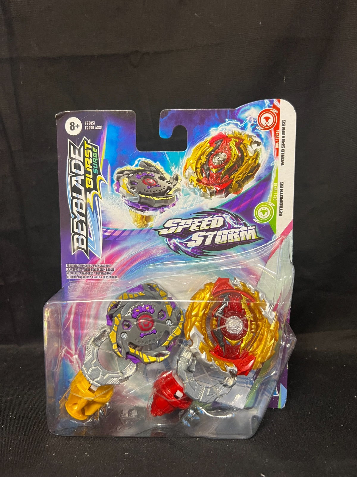 Beyblade Burst Surge SpeedStorm World Spryzen S6 and Betromoth B6 Spinning New!