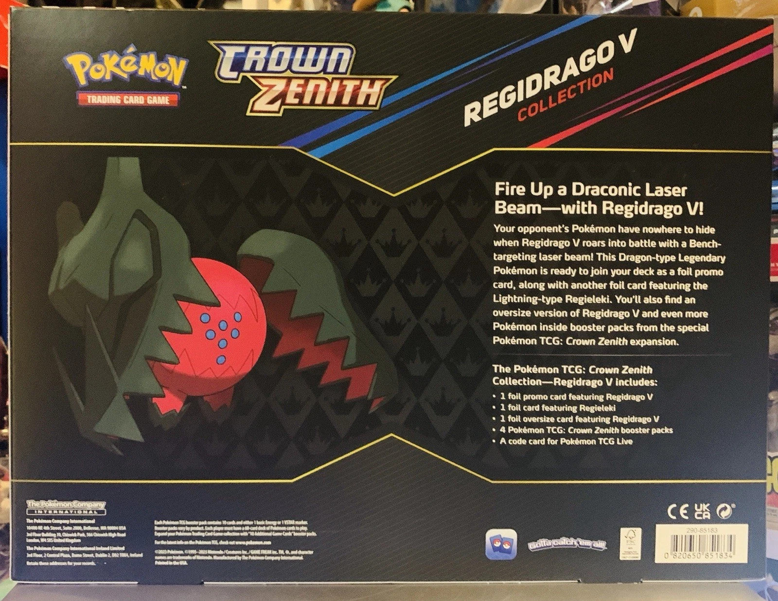 Crown Zenith Regidrago V Collection Box Factory Sealed Pokemon TCG