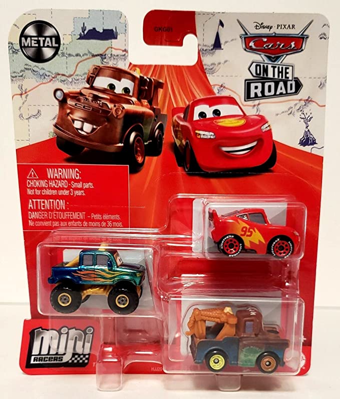 Pixars Cars Minis 3 Pack - Ivy / Mater / Road Trip McQueen - N06613