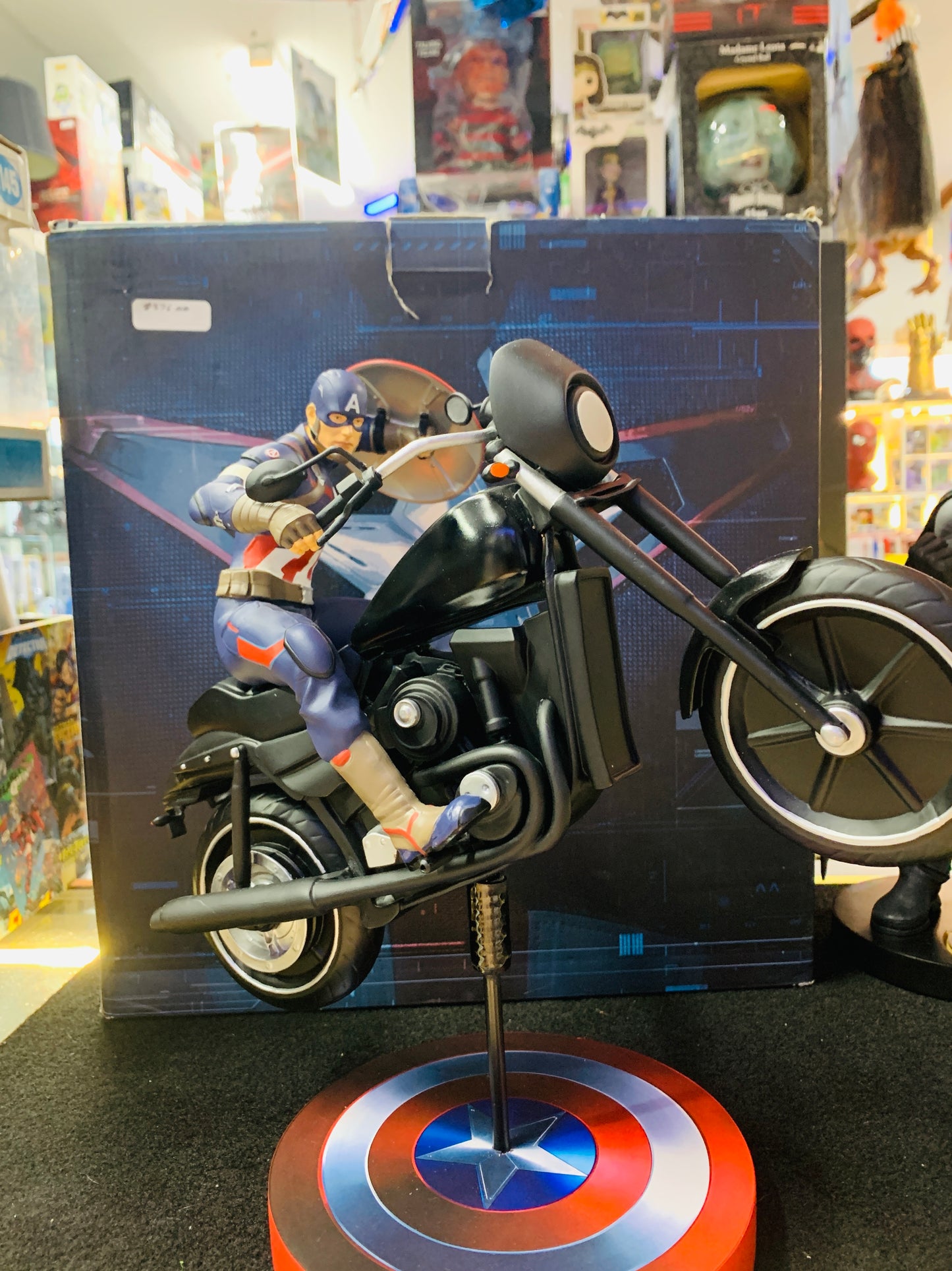 Captain America on the bike numbered 188 comes with box pick up only