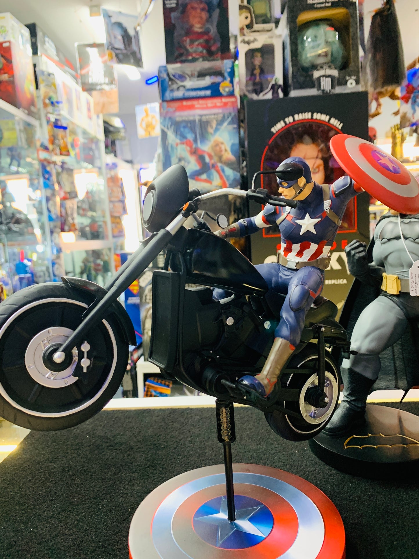Captain America on the bike numbered 188 comes with box pick up only